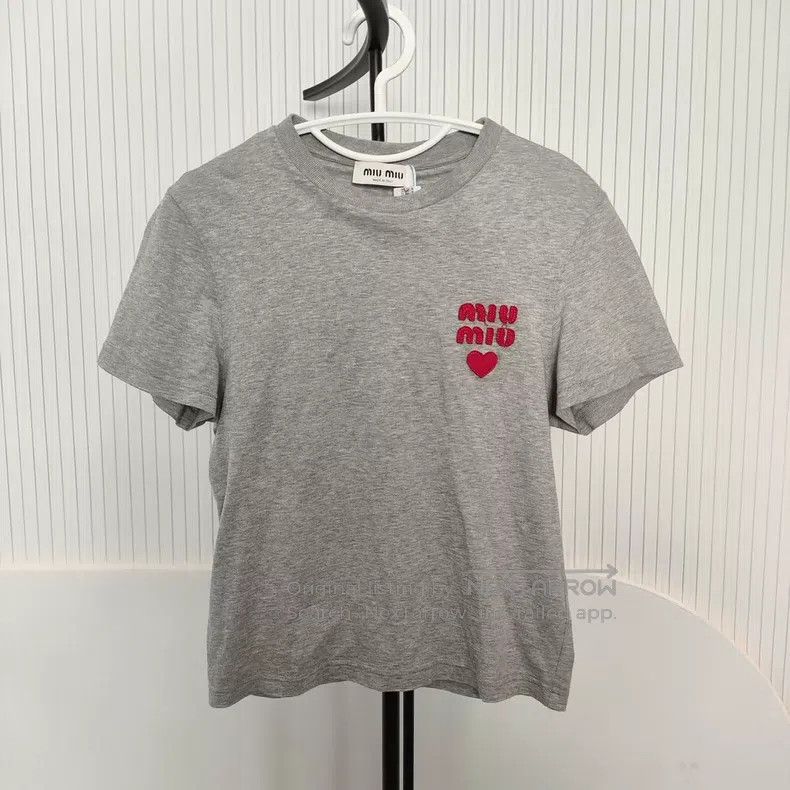 Miu Miu Miu Miu Size XS Cotton T-shirt short sleeve sweater Size XS / US 0-2 / IT 36-38 - 1 Thumbnail