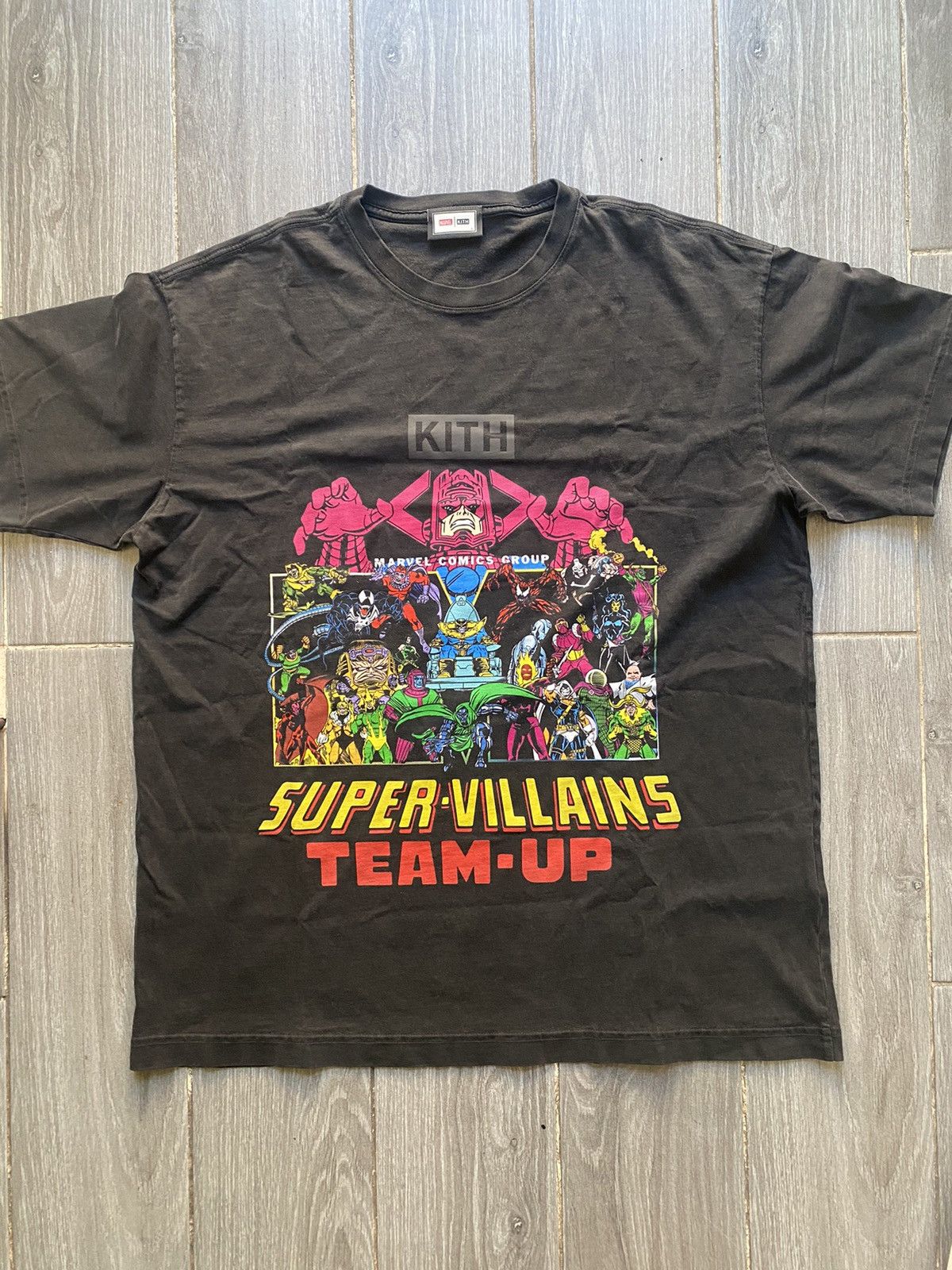 ☆ KITH x Marvel team up vintage tee コラボTシャツ ☆ Kith x Marvel Team Up Vintage Tee Black Men's - SS24 - US