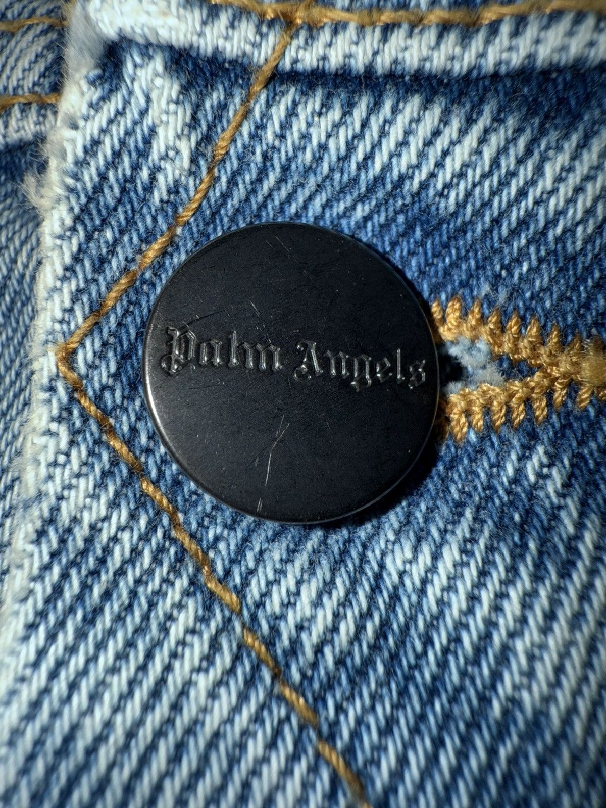 Palm Angels Palm Angels Sacred Heart Denim Jacket Size US S / EU 44-46 / 1 - 6 Thumbnail