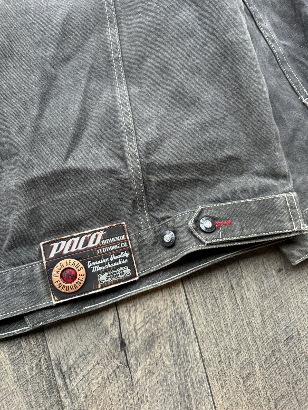 Vintage Vintage Y2K Paco Jeans Denim Black Jacket - Large Size US L / EU 52-54 / 3 - 11 Thumbnail