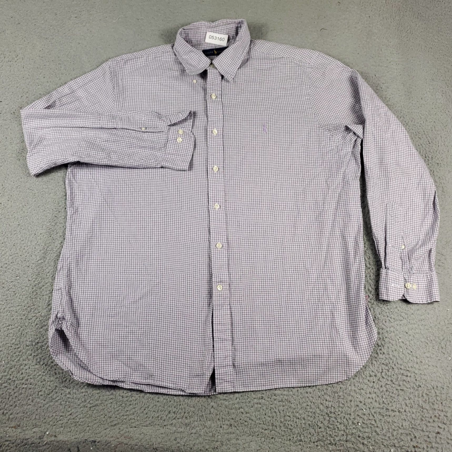 Ralph Lauren Ralph Lauren Shirt Mens 17 Purple Plaid Dress Button-Down Long Sleeve Casual Workwear 1990s Mens Size 46R - 3 Thumbnail