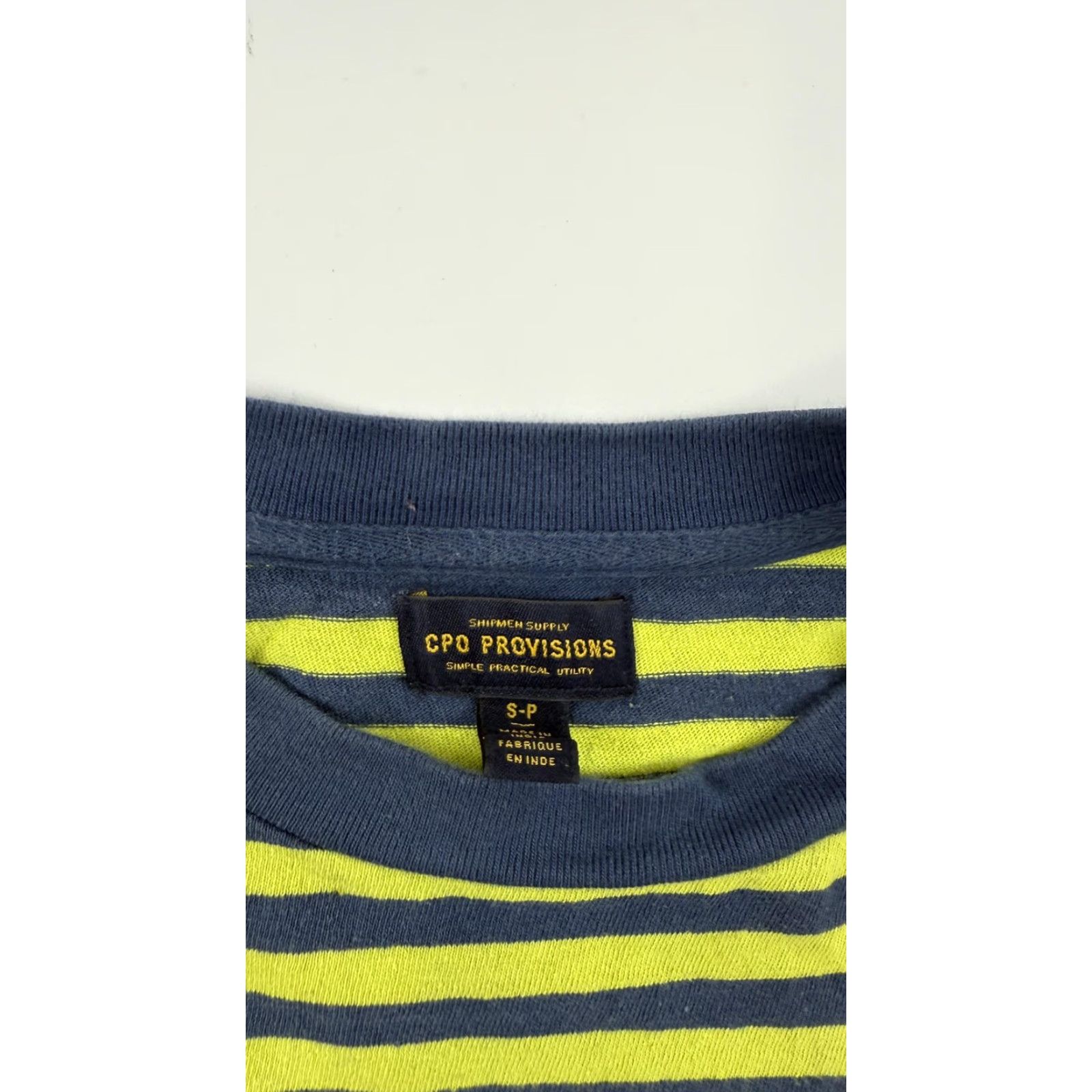 Vintage CPO Provisions Shirt Mens Small Striped Pocket Crewneck Casual T-Shirt Size US S / EU 44-46 / 1 - 2 Thumbnail