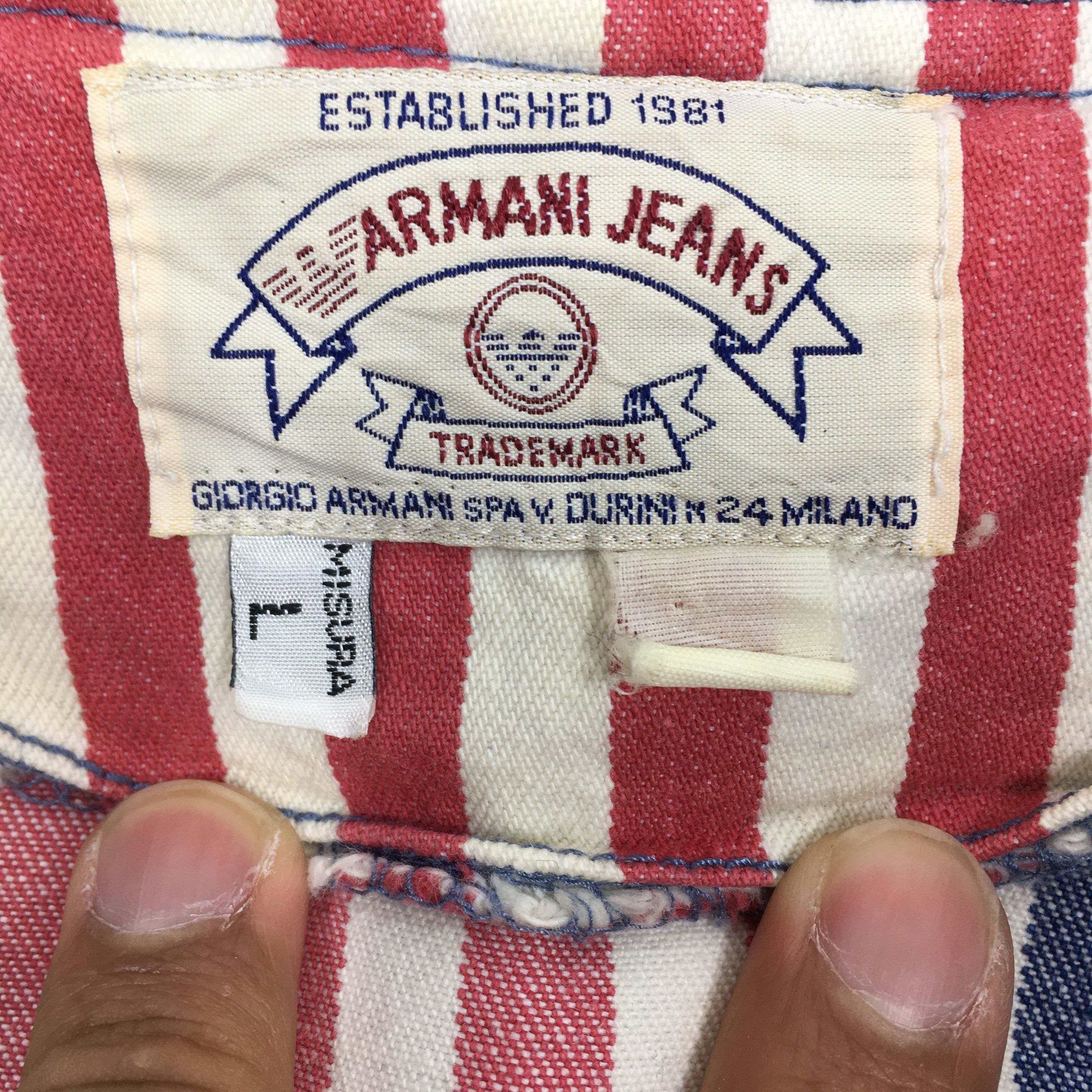 Armani Vintage 90's Armani Jeans Denim Trucker Jacket Hoodie Large Size US L / EU 52-54 / 3 - 3 Thumbnail
