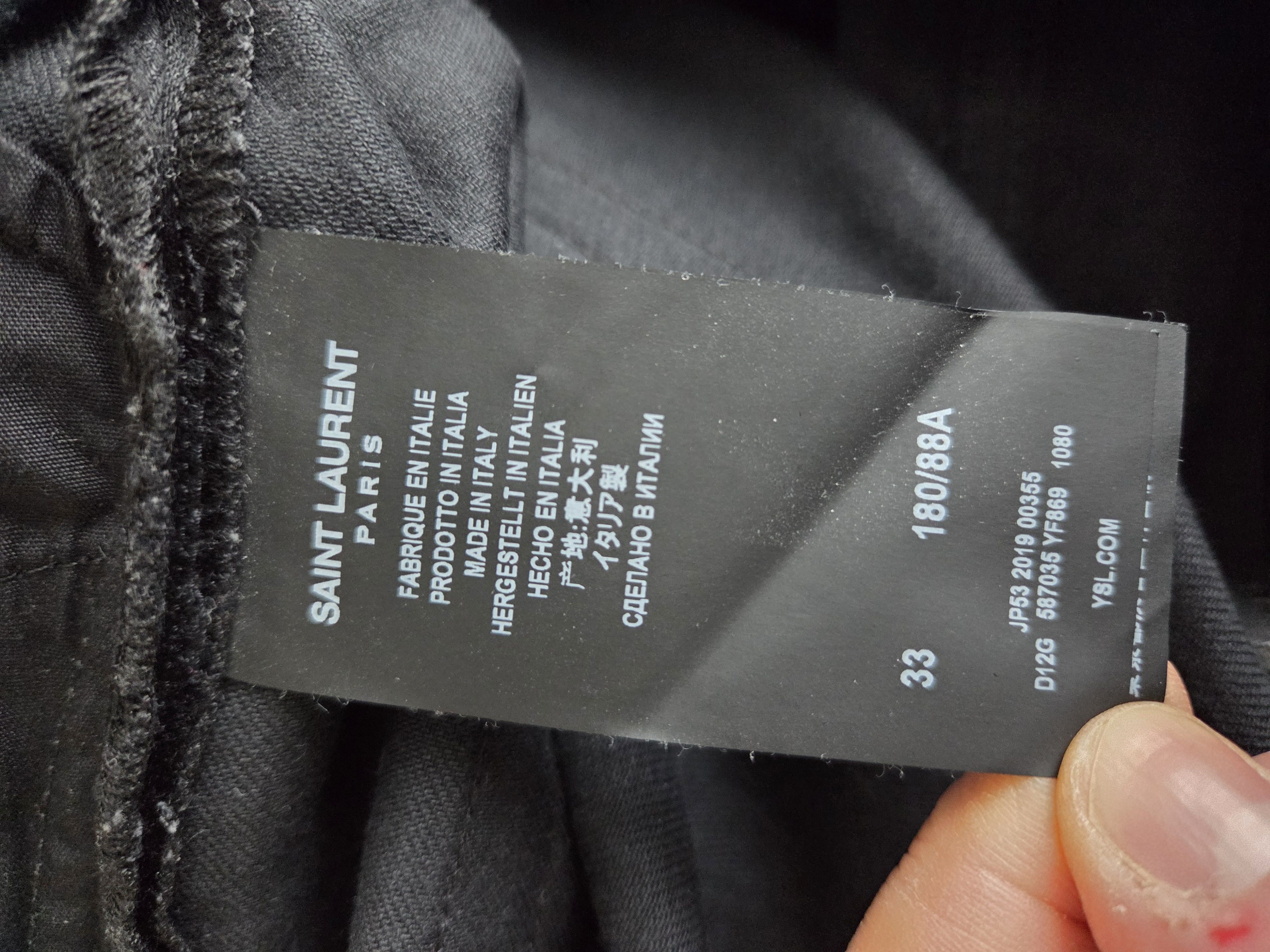 Yves Saint Laurent Ysl black denim jeans Size US 33 - 2 Thumbnail