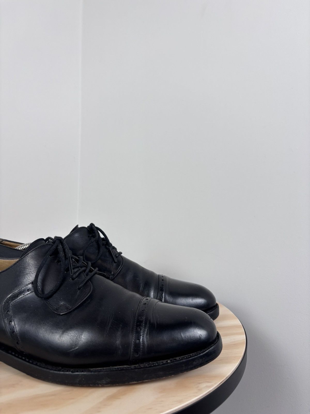Handmade Regain Handmade Men’s Black Leather Oxford Dress Shoes Size US 9 / EU 42 - 3 Thumbnail