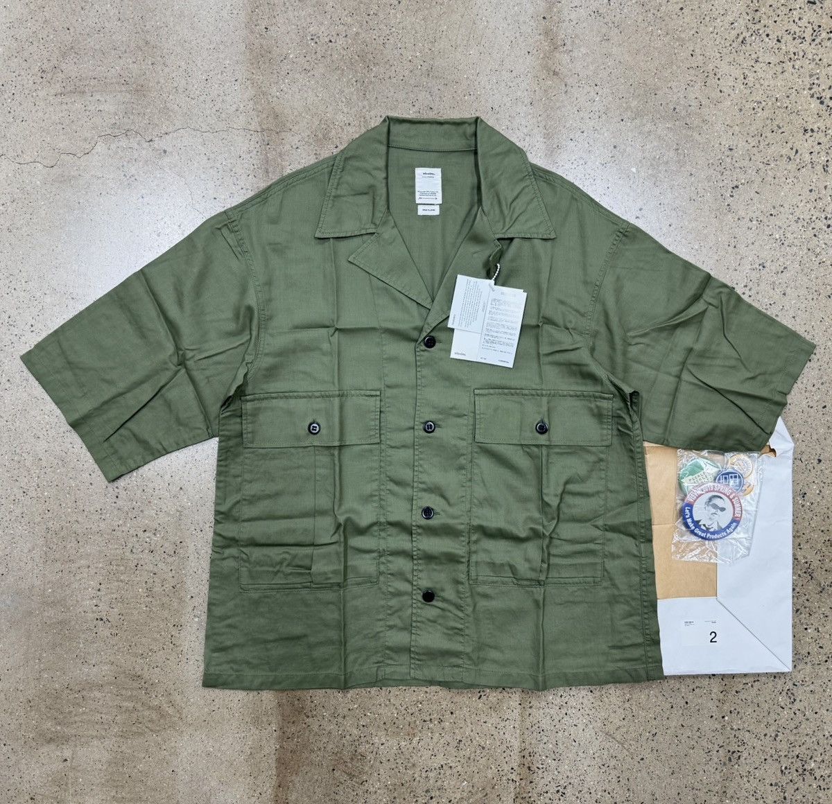 Visvim Visvim 19ss Cornet Shirt S/S Olive （with badges） Size US M / EU 48-50 / 2 - 1 Thumbnail
