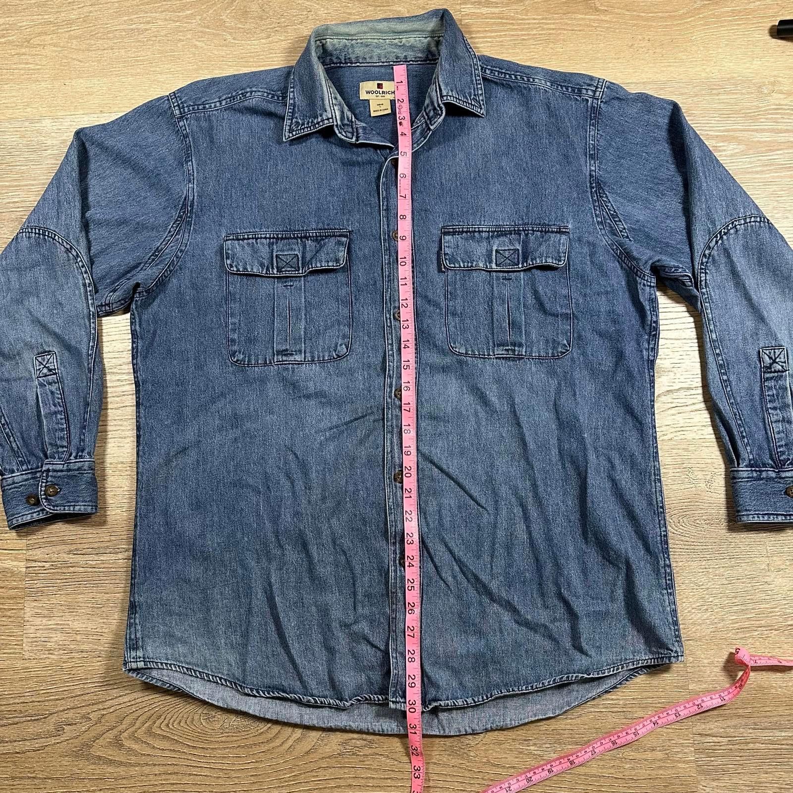 Woolrich Woolen Mills Woolrich Men's Denim Jacket Large Blue Vintage Size US L / EU 52-54 / 3 - 6 Thumbnail