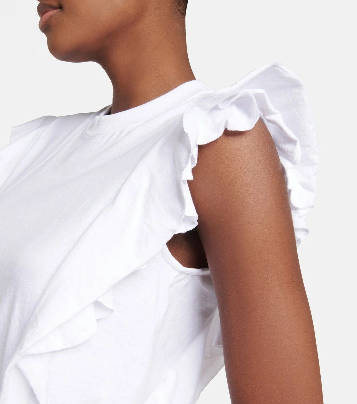 Chloe o1y0825 Short Sleeves T-Shirt in White Size L / US 10 / IT 46 - 2 Thumbnail