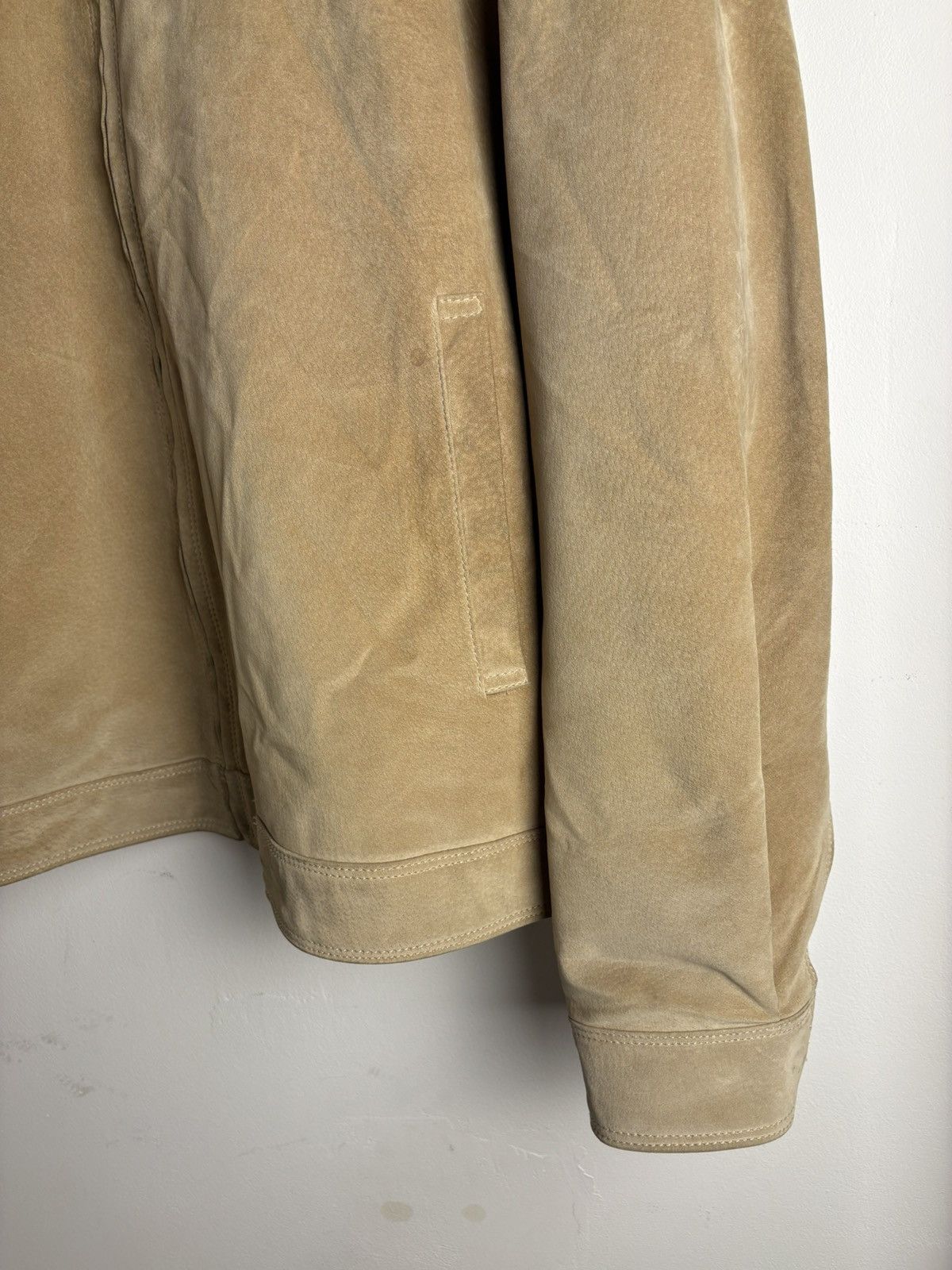 Vintage Vintage Suede Marco Manzini Beigee Zip Jacket Size US L / EU 52-54 / 3 - 6 Thumbnail