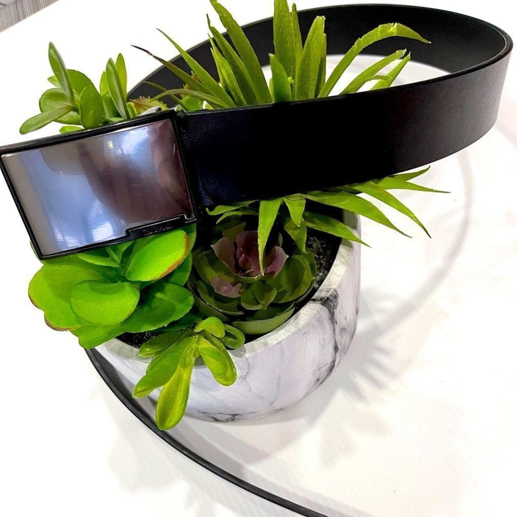 Calvin Klein Calvin Klein real Black leather Belt Size 34 Size 34 - 1 Thumbnail