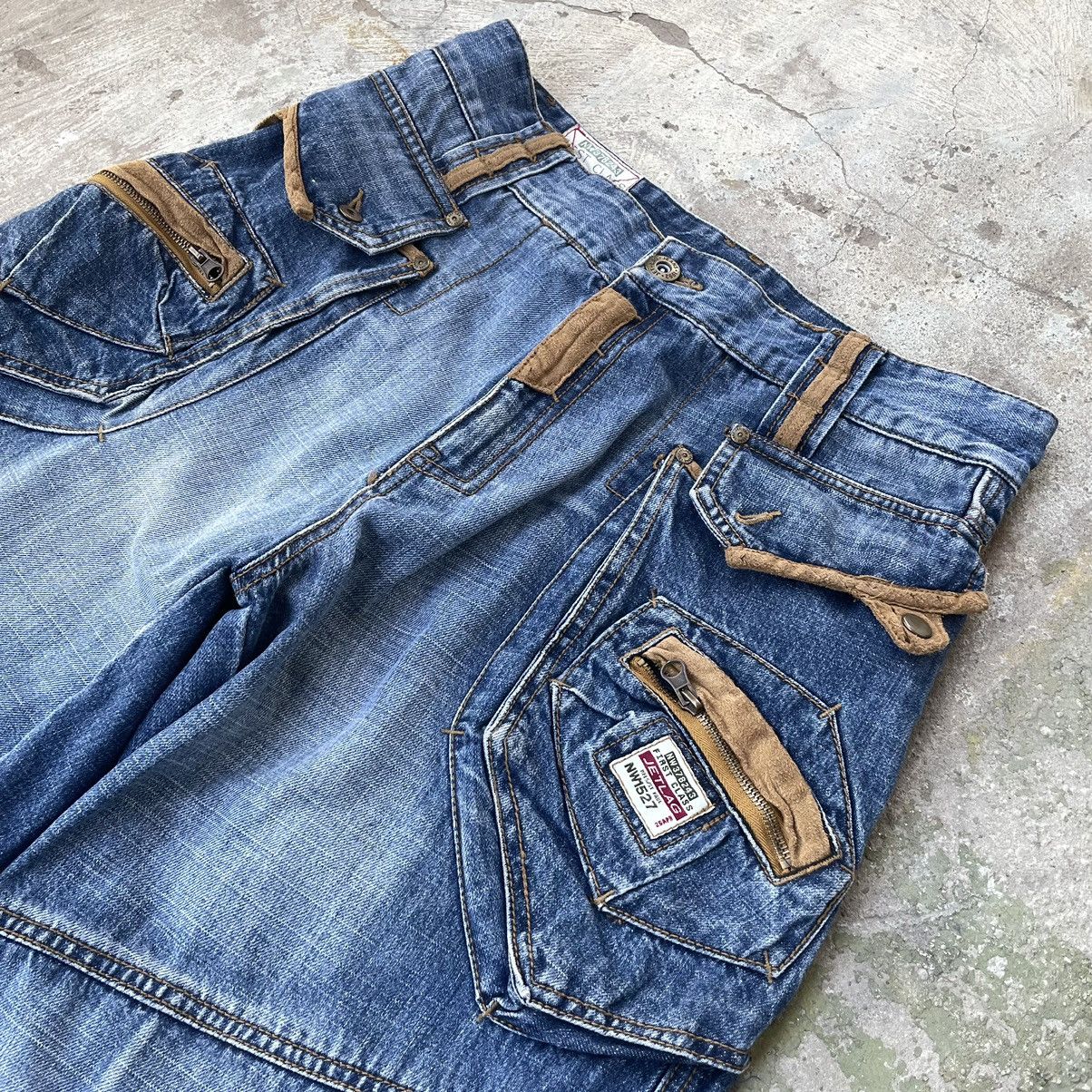 Japanese Brand × Vintage Vintage jetlag Bondage Cargo Jeans Japanese Style Y2K Size US 34 / EU 50 - 5 Thumbnail