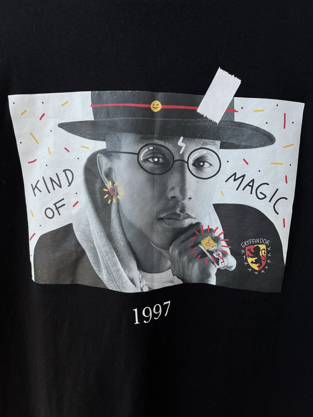 Pharrell Black t-shirt Throwback with Pharrell Williams, size L Size US L / EU 52-54 / 3 - 2 Thumbnail