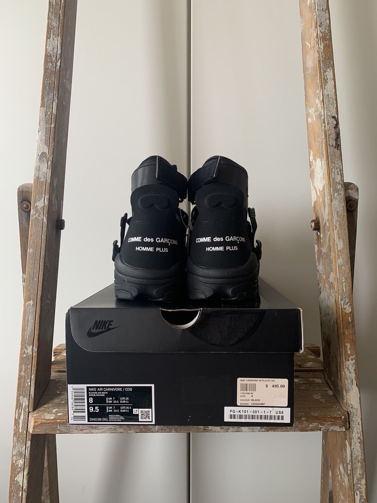Comme des Garcons Homme Plus × Nike NIKE COMME DES GARÇONS HOMME PLUS CARNIVORE BLACK SNEAKERS Size US 8 / EU 41 - 4 Thumbnail