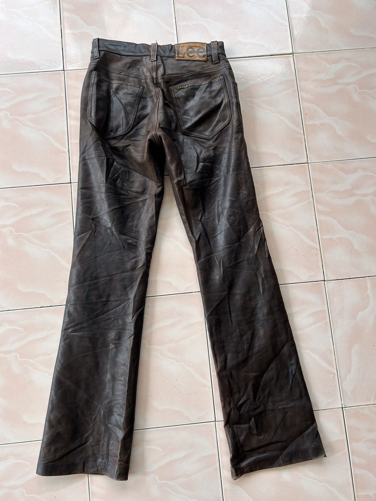 Genuine Leather × Lee Lee Riders Sanforized Boot Cut Leather Pant Size US 28 / EU 44 - 2 Thumbnail
