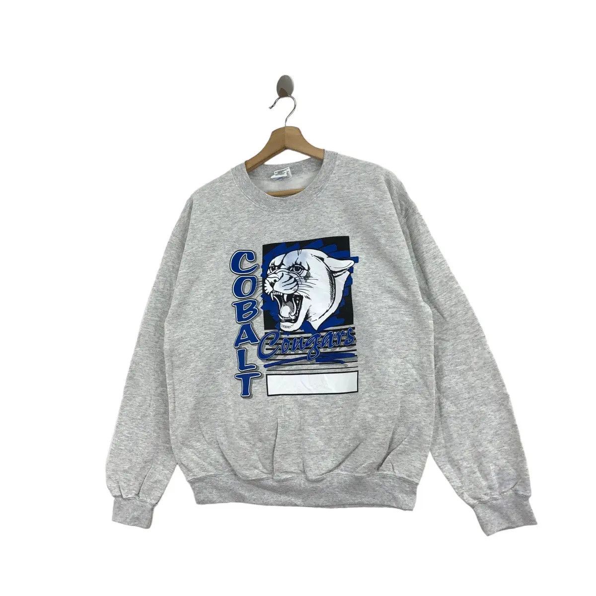Vintage Vtg COBALT COUGARS Institute Math Science College Sweatshirt Size M / US 6-8 / IT 42-44 - 3 Thumbnail