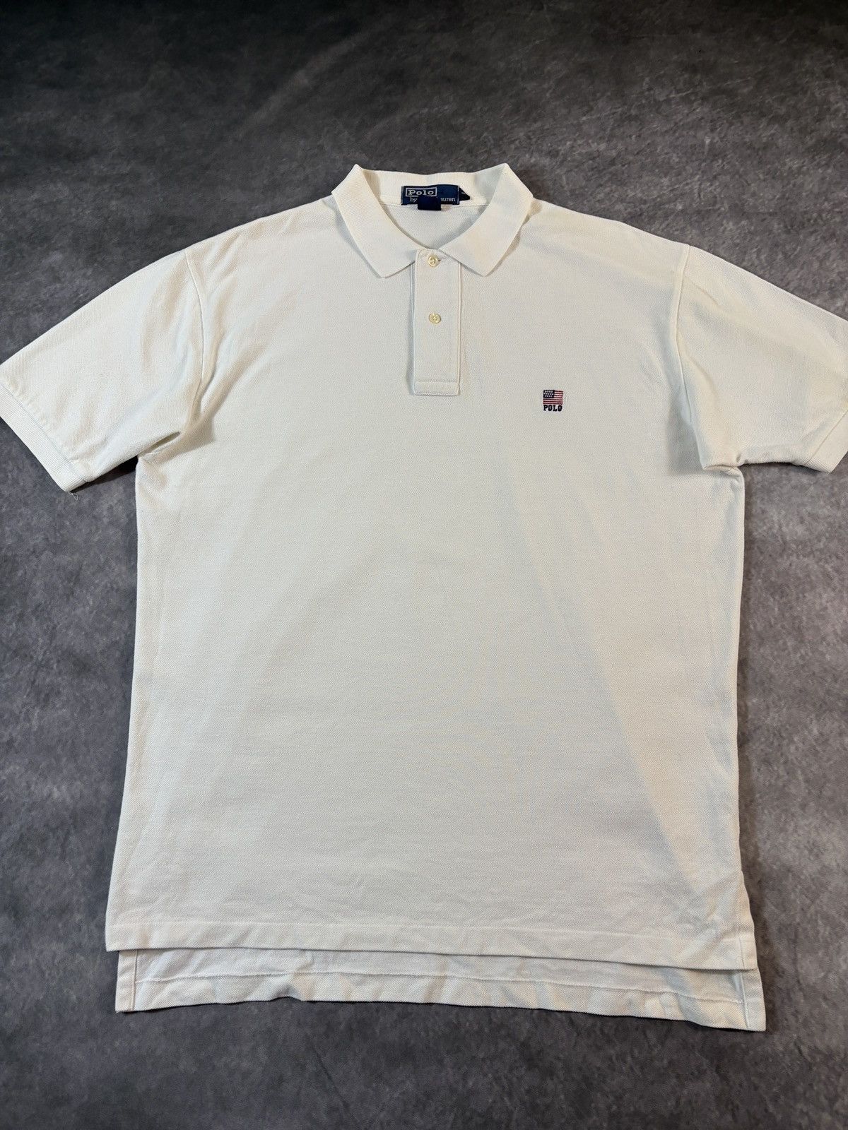 Polo Ralph Lauren × Vintage 1990s Polo Shirt Vintage Ralph Lauren Polo American Flag USA Size US L / EU 52-54 / 3 - 6 Thumbnail