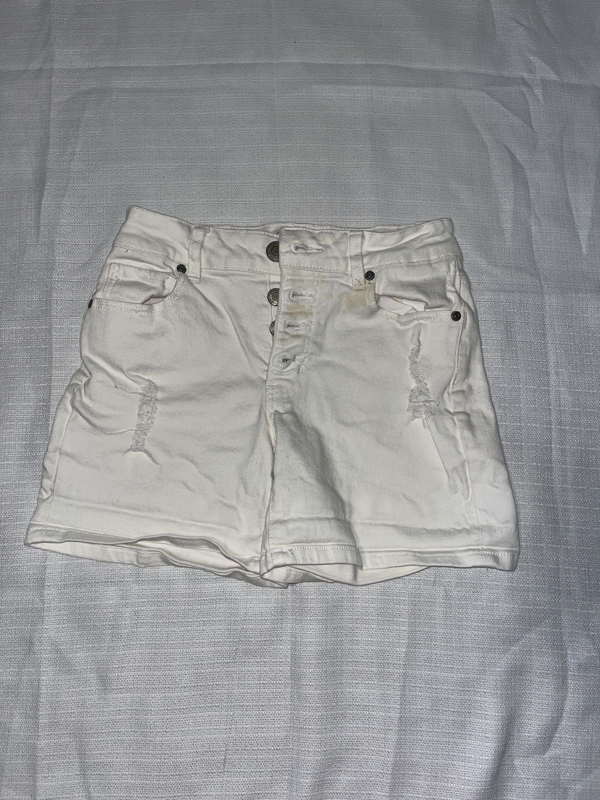 Other Women's High Rise White Jean Shorts Size 26" / US 2 / IT 38 - 1 Thumbnail