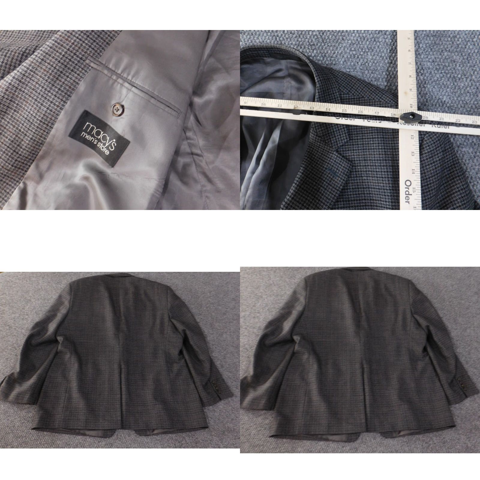 Ralph Lauren Lauren Ralph Lauren Blazer Men 48 Gray Two-Button Wool Tweed Suit Jacket X-Large? (Note: 48 size) Size 48R - 9 Thumbnail
