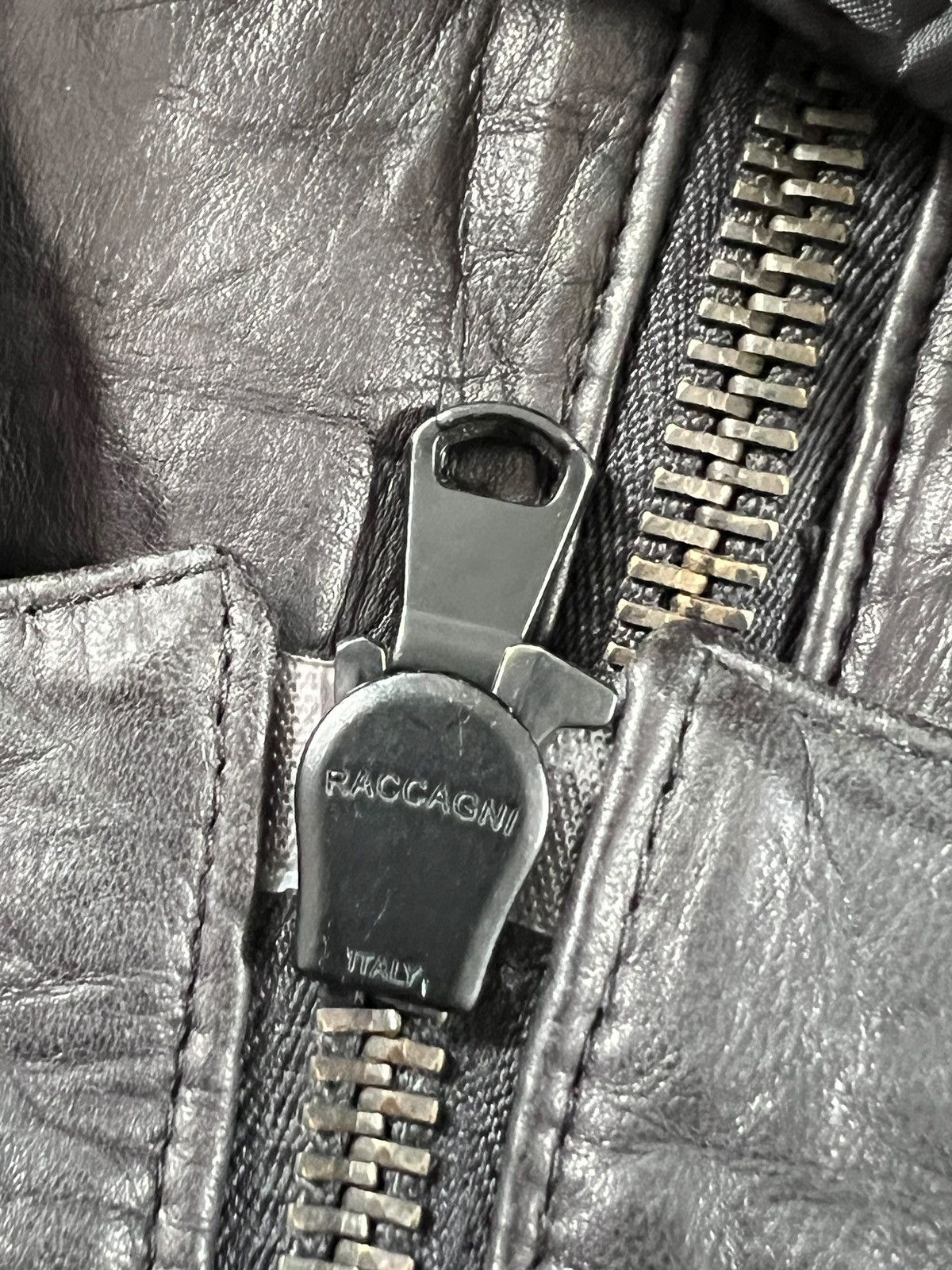Japanese Brand Unknown Leather Riders Jacket Raccagni Zippers Rick Owens Size US S / EU 44-46 / 1 - 11 Thumbnail