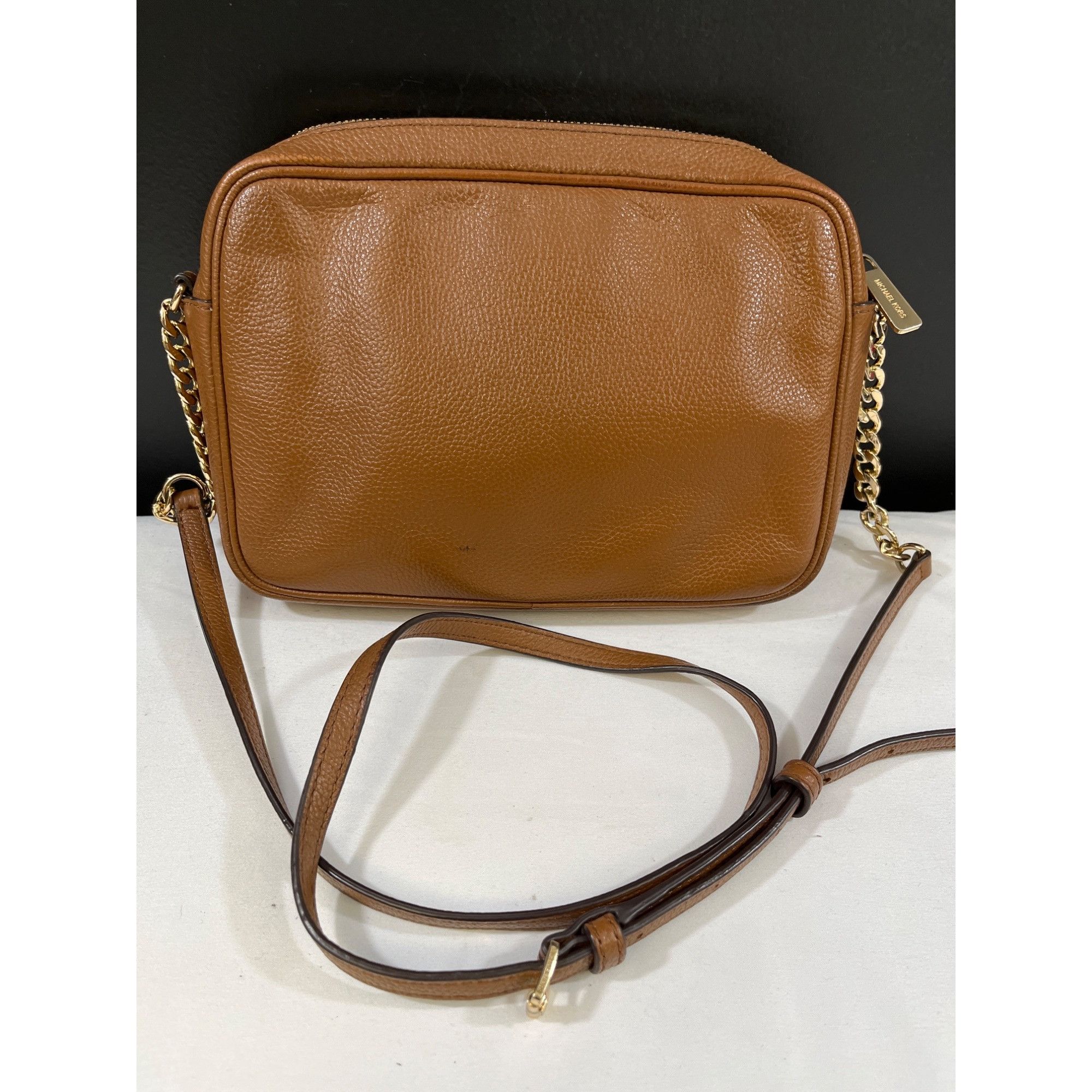 Michael Kors Michael Kors Fulton Womens Brown Leather Crossbody Purse SKU Size ONE SIZE - 2 Thumbnail