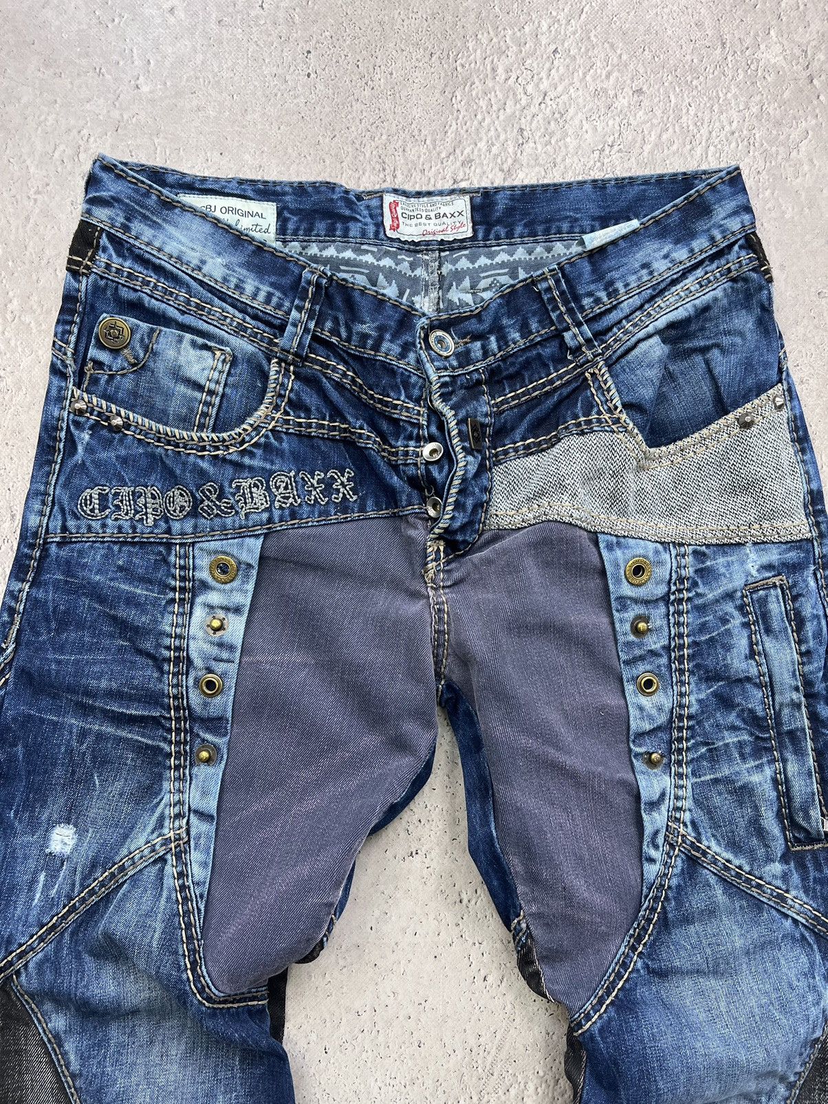 Designer × Japanese Brand × Vintage ARCHIVE Multi-pocket cowboy jeans Rick Owens Style Size US 34 / EU 50 - 4 Thumbnail