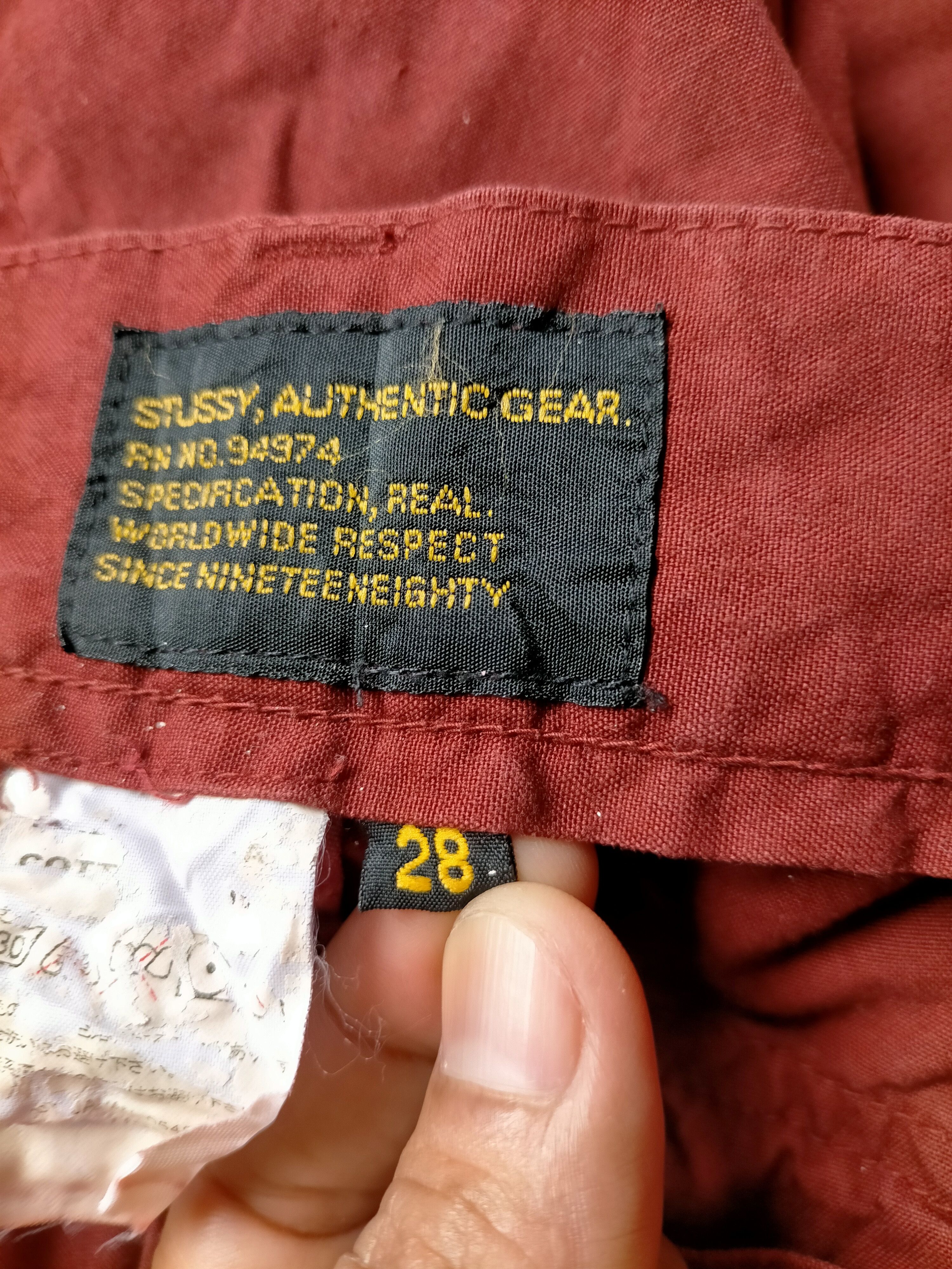 Stussy Stussy Authentic Gear Multipocket Zipped Red Pants Size US 30 / EU 46 - 22 Thumbnail