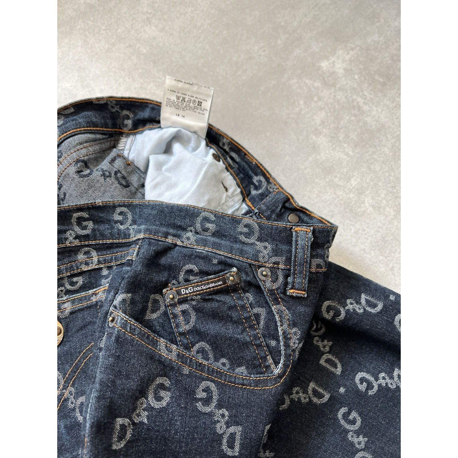Dolce & Gabbana Rare dolce and gabbana full monogram printed denim jeans Size US 30 / EU 46 - 10 Thumbnail
