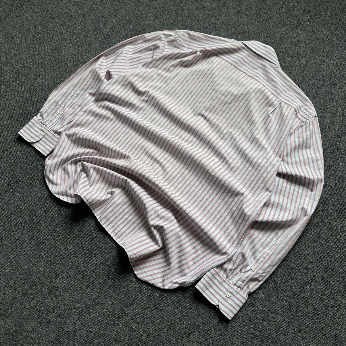 Ermenegildo Zegna Luxury 46/18 Ermenogildo Zegna Stripped Shirt Button Up XXL Size US XL / EU 56 / 4 - 4 Thumbnail