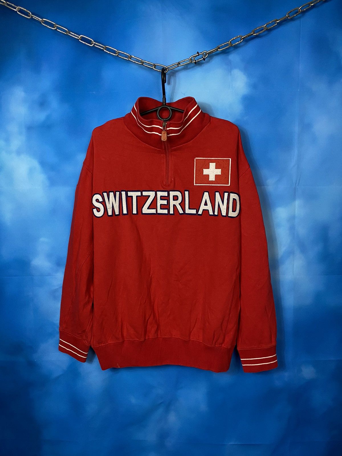 Japanese Brand × Vintage 💥 SWITZERLAND VTG RUGBY CHAMPION LEAGUE 1/3 ZIP SWEATSHIRT Size US L / EU 52-54 / 3 - 1 Thumbnail