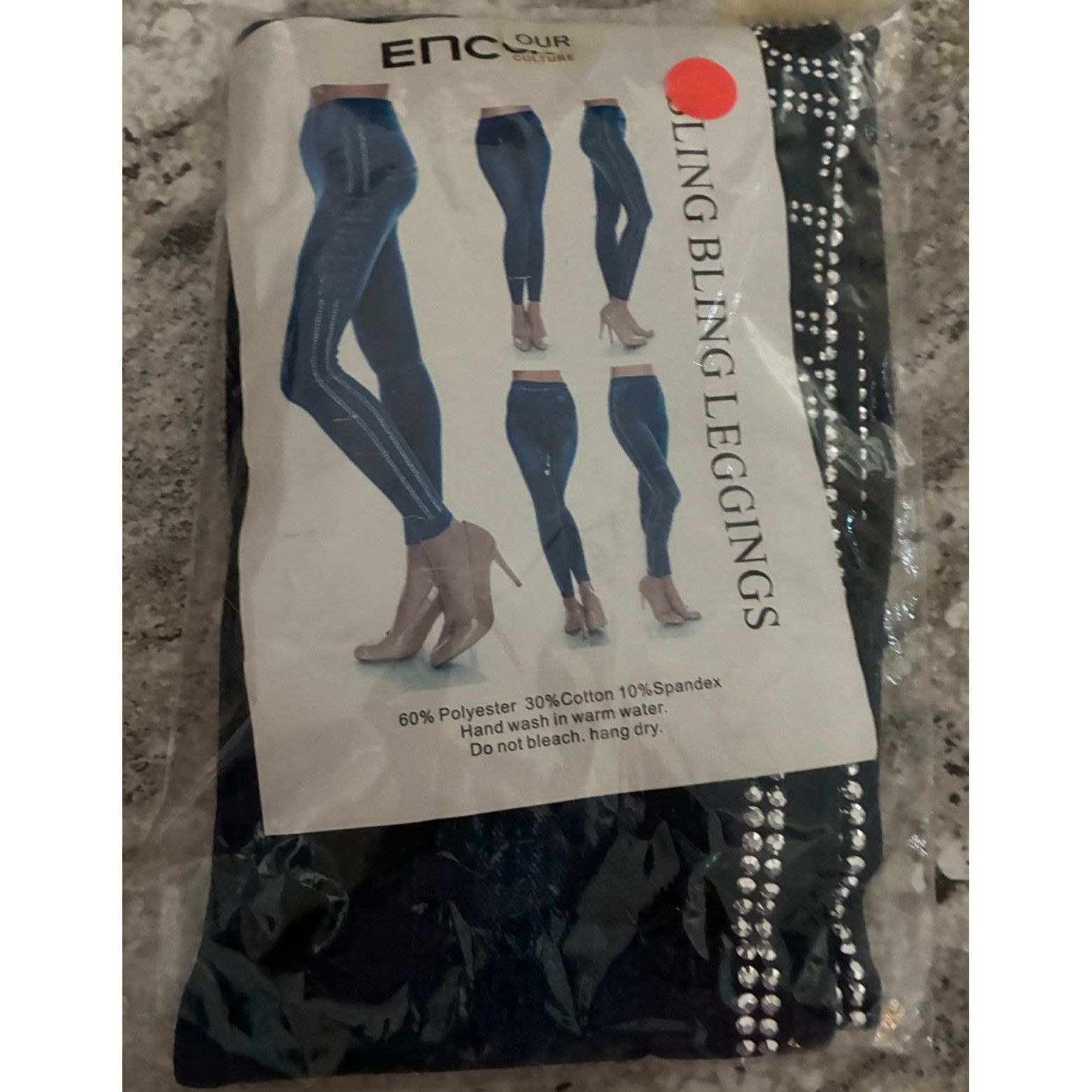 Other Elegant Bling Bling QUEEN Leggings High Waist Stretch Skinny Size 27" / US 4 / IT 40 - 1 Preview