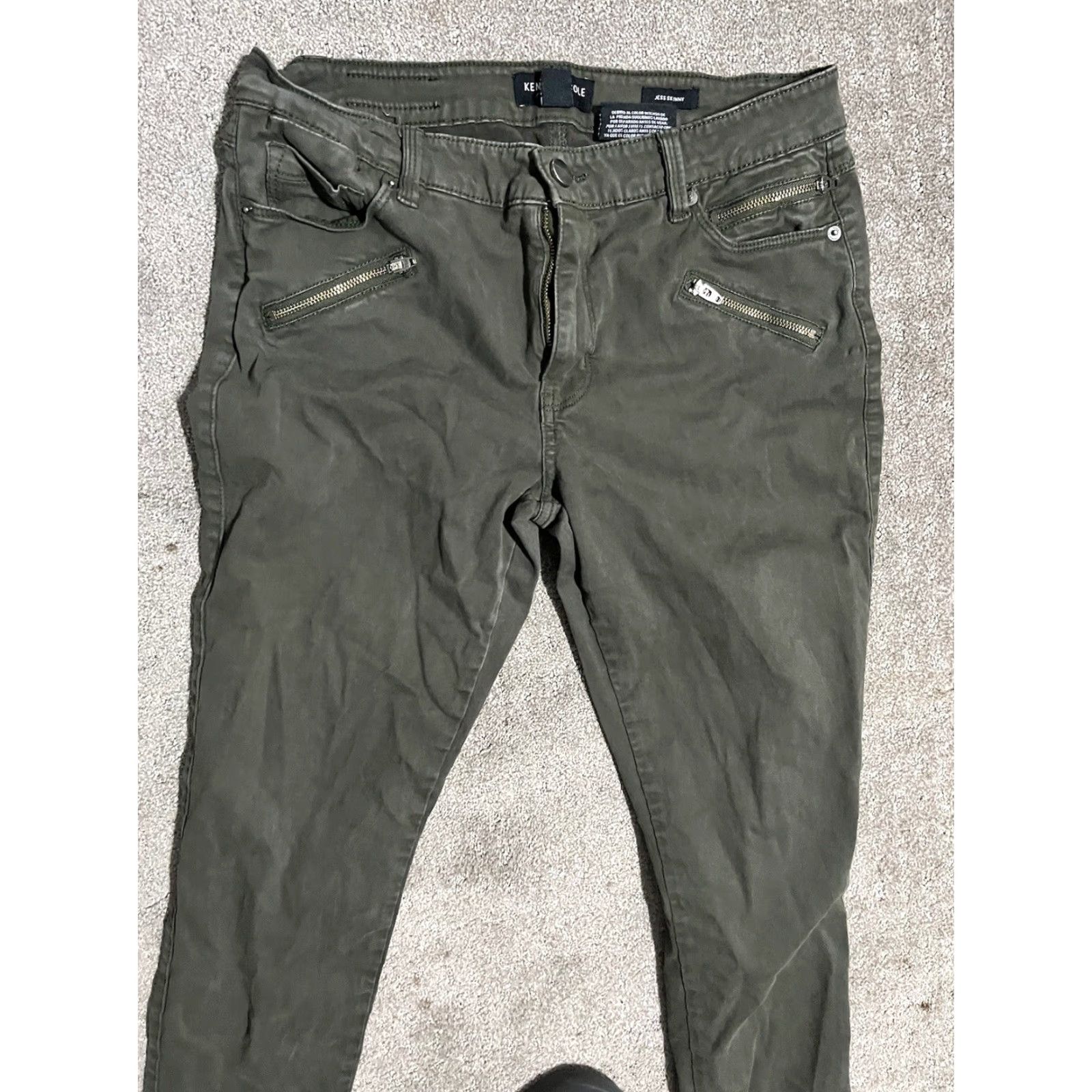 Kenneth Cole Kenneth Cole Skinny Jeans Womens Size 10 Mid Rise Stretch Green Size 32" / US 10 / IT 46 - 3 Thumbnail