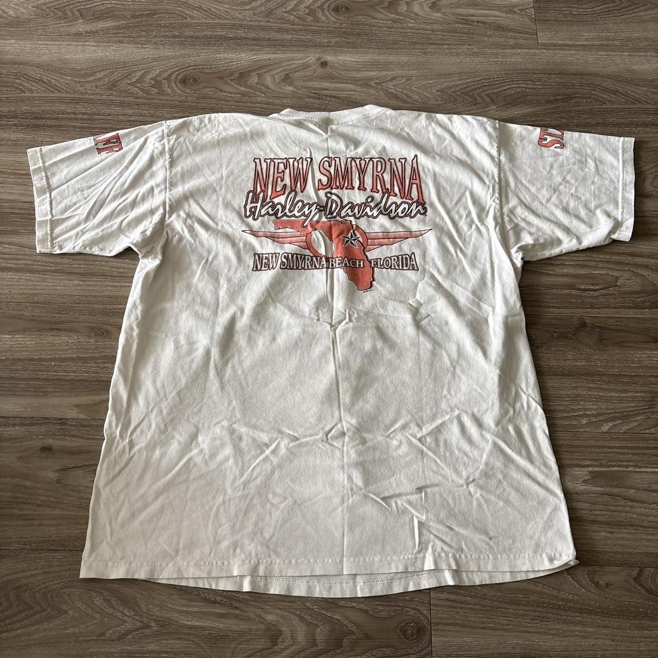 Harley Davidson Crazy Vintage 90s White Harley Davidson Staff Essential Graphic Tee! Size 2XL Size US XXL / EU 58 / 5 - 2 Thumbnail