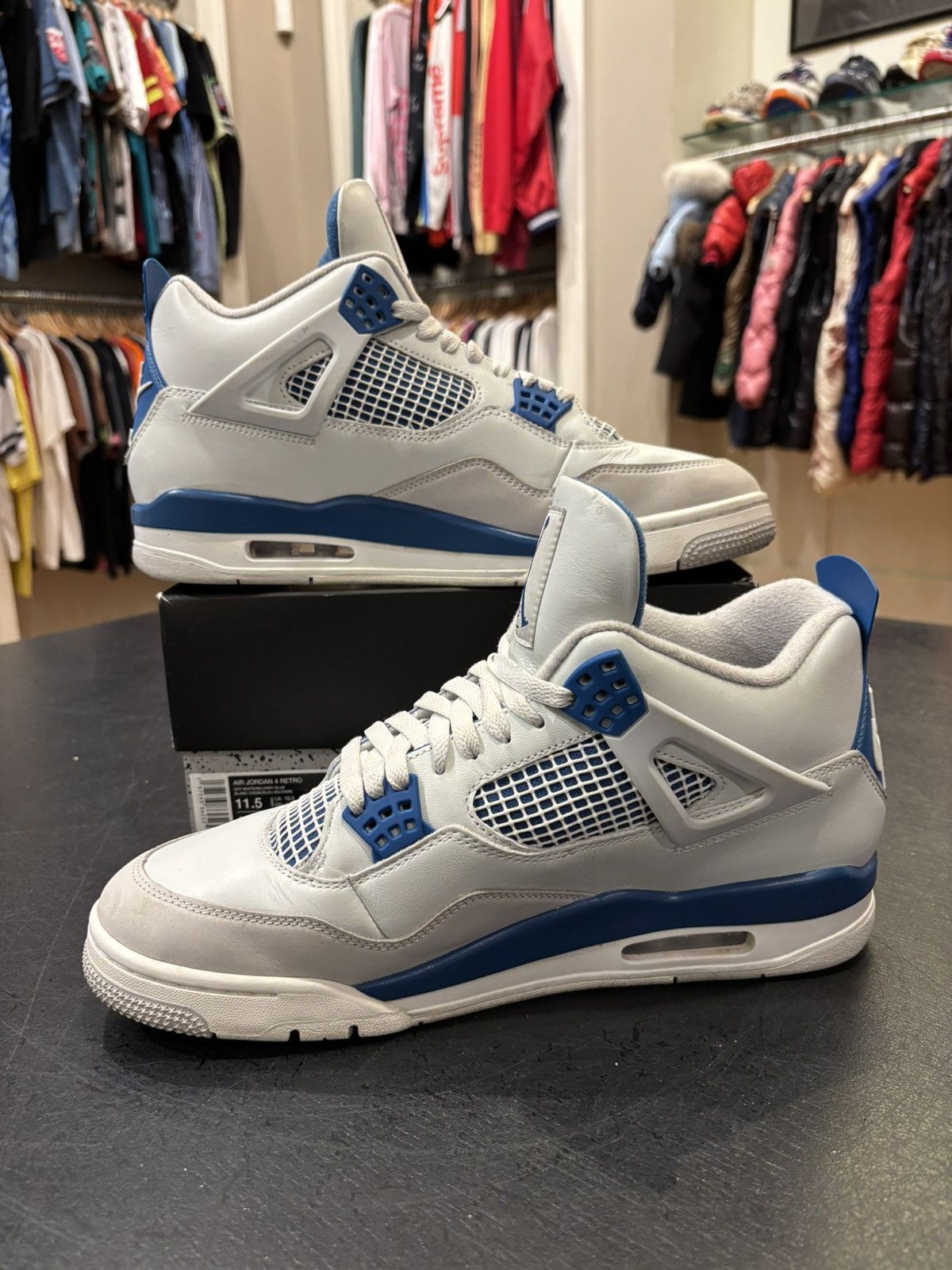 Jordan Brand Jordan 4 Retro ‘Military Blue’ Size US 11.5 / EU 44-45 - 2 Thumbnail