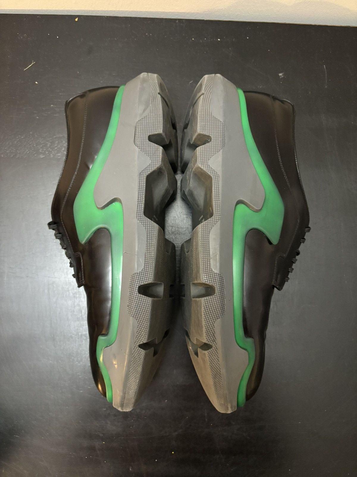 Prada Prada Platform Glossy Leather Derby Shoes Green Grey Size US 9 / EU 42 - 4 Thumbnail