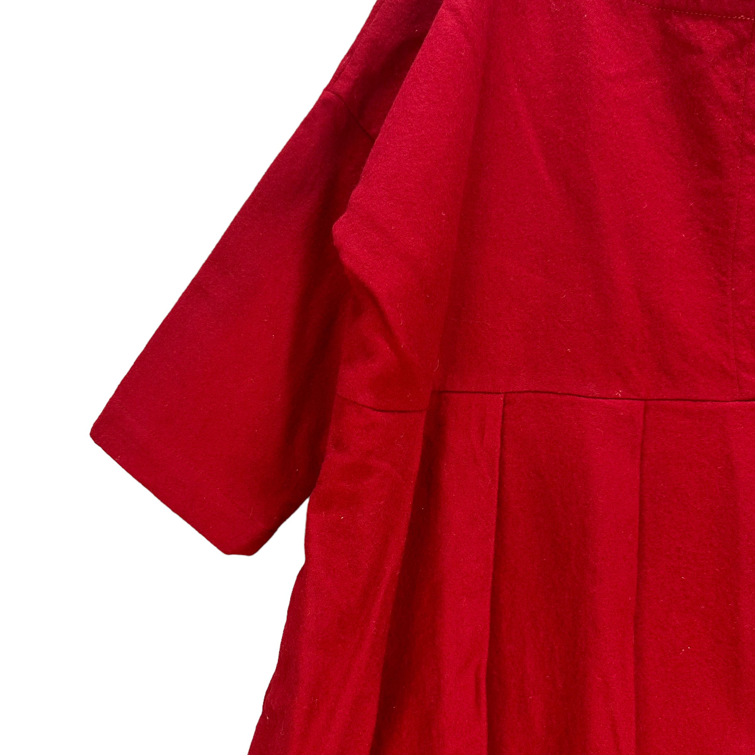 Japanese Brand VERITECOEUR RED BLOUSE #8279-221 Size ONE SIZE - 4 Thumbnail