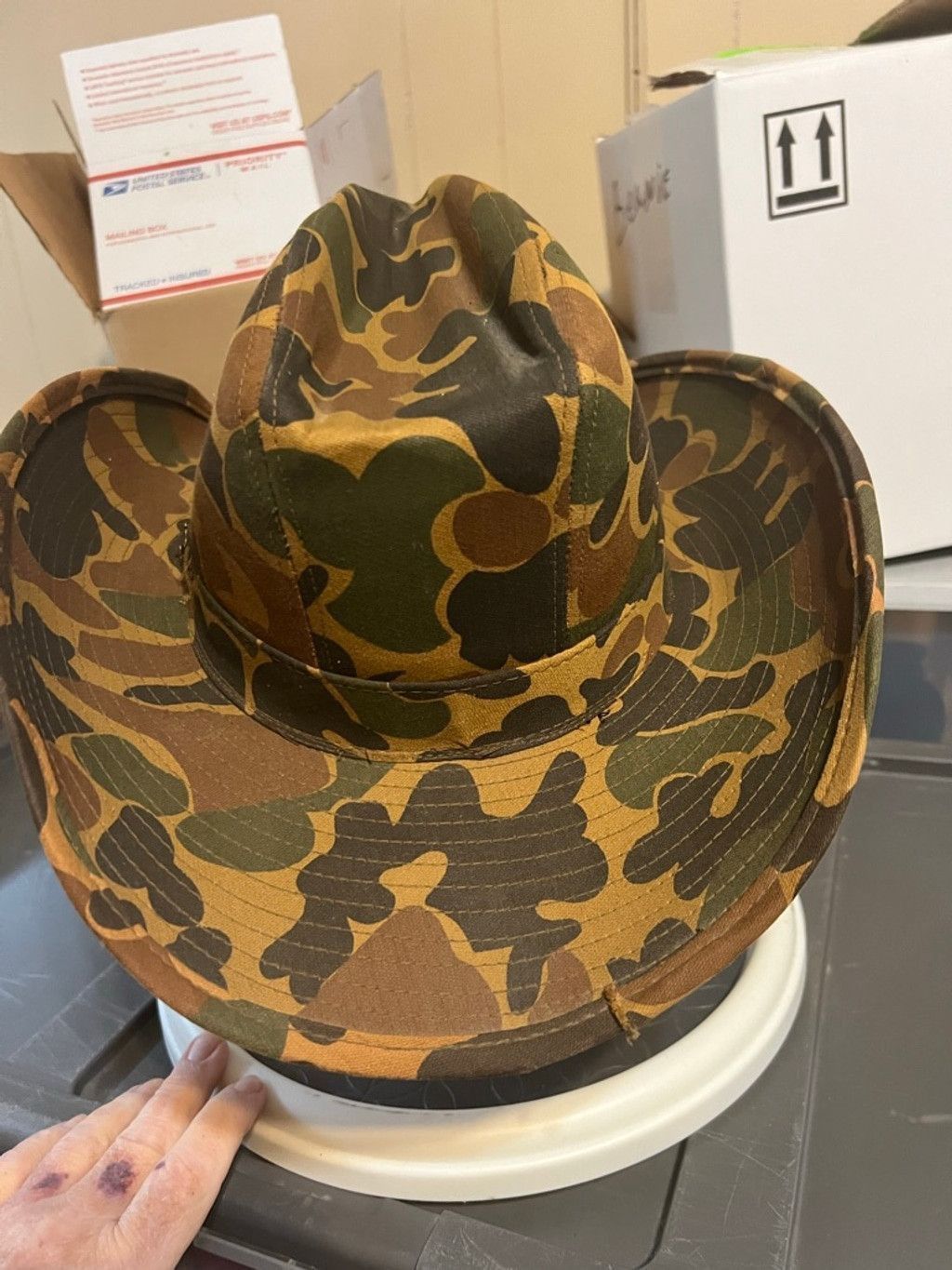 The Unbranded Brand Men's Unbranded Camouflage Bucket Hat One Size Brown Green Size ONE SIZE - 3 Thumbnail