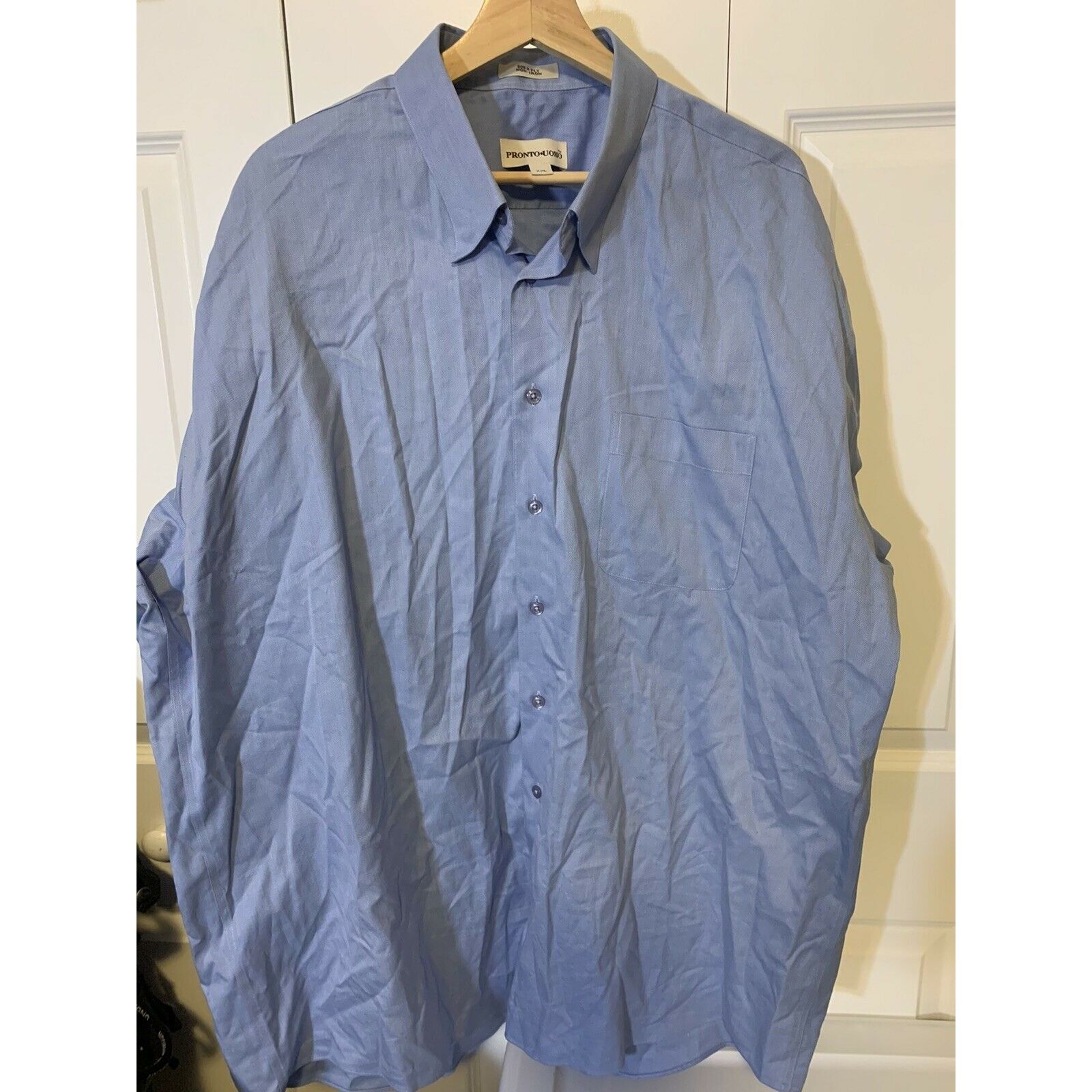 Pronto Uomo Pronto Uomo Couture Men’s Sz XXL Light Blue Cotton Button Do Size US XXL / EU 58 / 5 - 4 Thumbnail