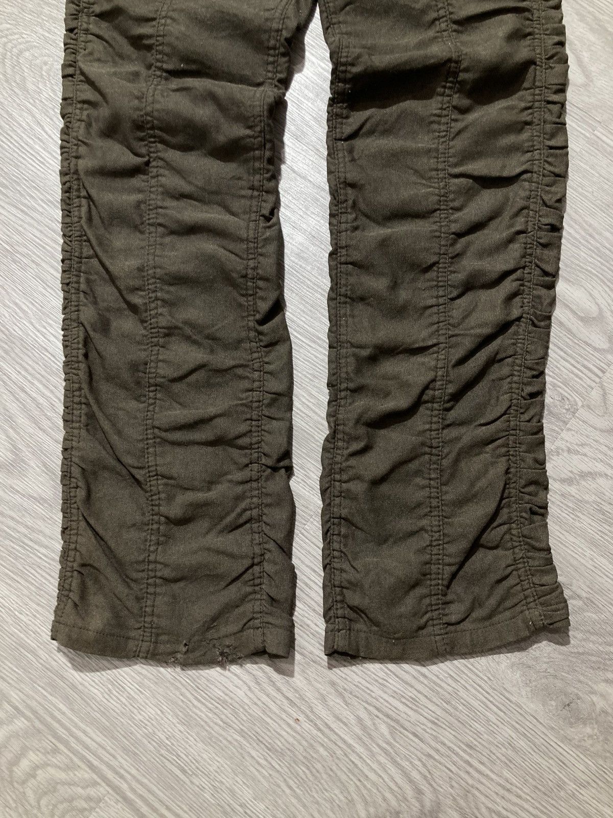 Le Grande Bleu (L.G.B.) 2000s Japanese Brand Ruched Pants Punk Lgb Style Green Army Size US 26 / EU 42 - 6 Thumbnail