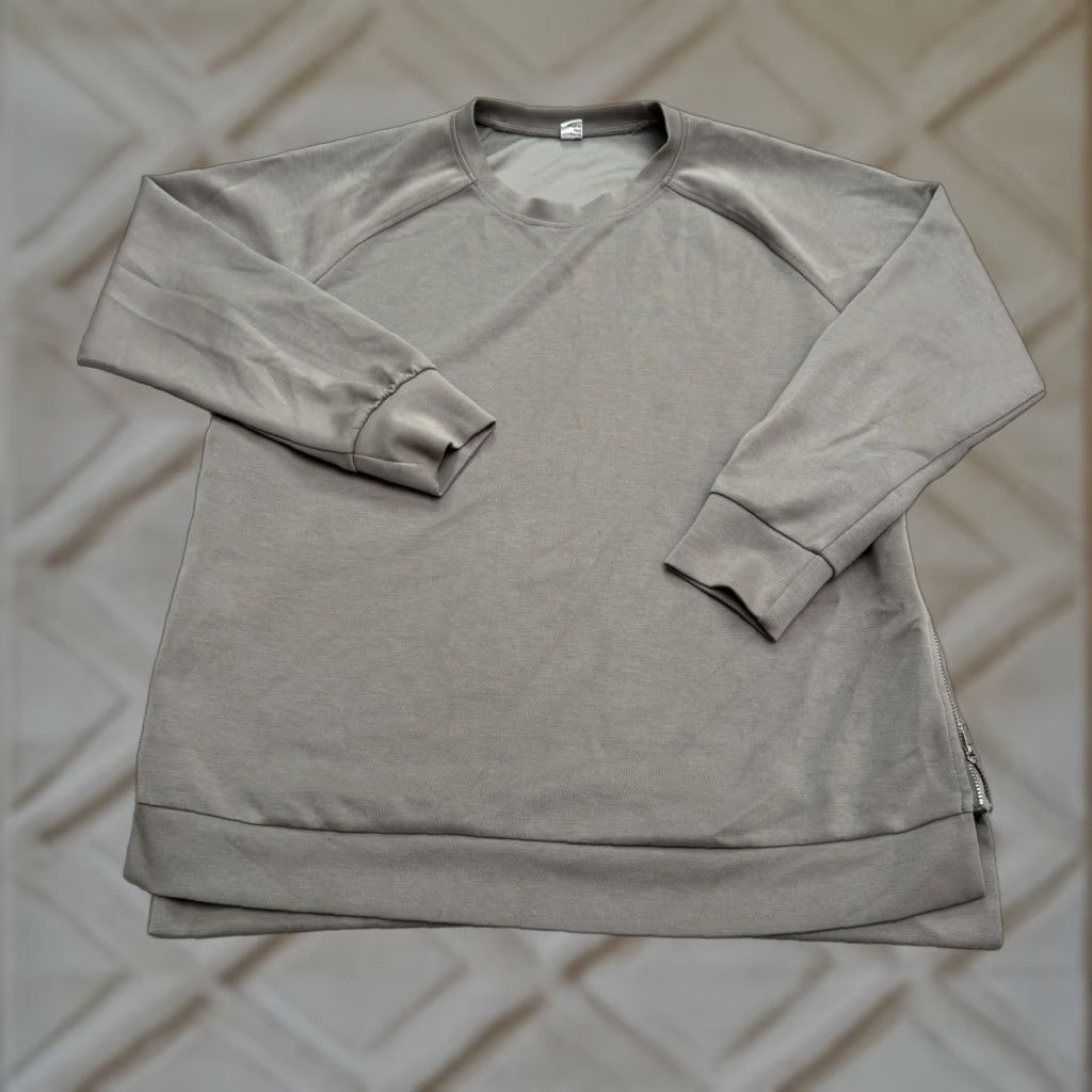 Vintage Anrabess Pullover Sweatshirt Womens Medium Gray Raglan Crew Neck Casual Shirt Women Activewear Everyday Size M / US 6-8 / IT 42-44 - 1 Thumbnail