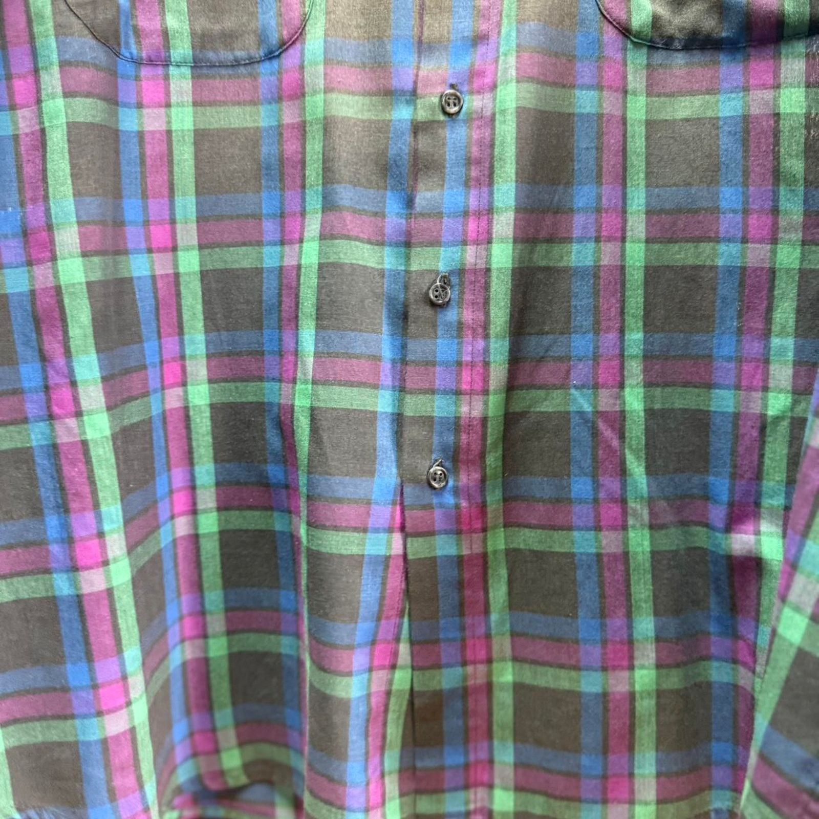 Vintage Vintage 90s Plaid Button Up Shirt Size US XL / EU 56 / 4 - 5 Thumbnail