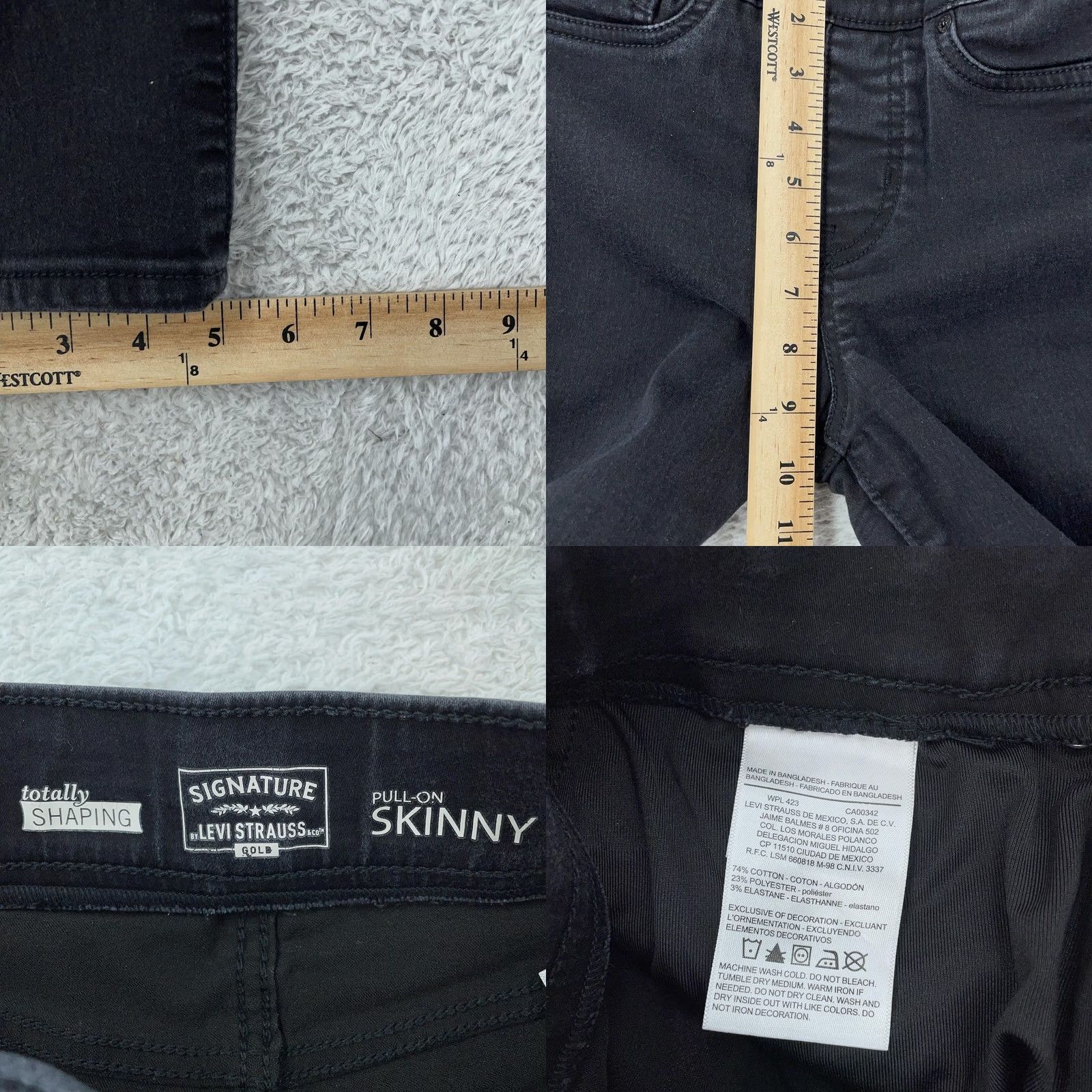 Vintage Signature Levi Strauss Jeans Skinny Womens 8 29x29 Black Shaping Stretch Pockets Slim Denim Mid Rise 29 Inseam 29 Inseam Size 30" / US 8 / IT 44 - 8 Thumbnail