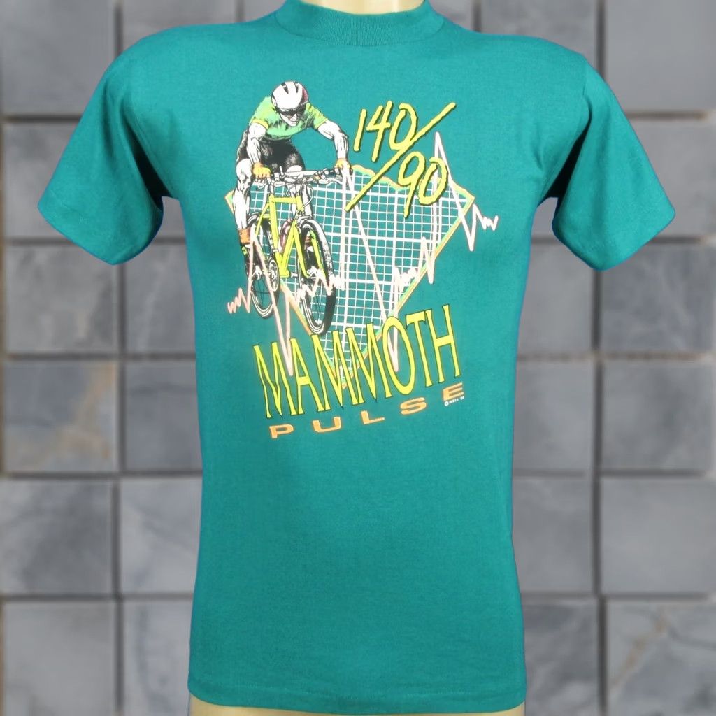 Vintage vintage BICYCLE RACE MAMMOTH PULSE 140/90 T-Shirt XS bike Size US XS / EU 42 / 0 - 1 Thumbnail