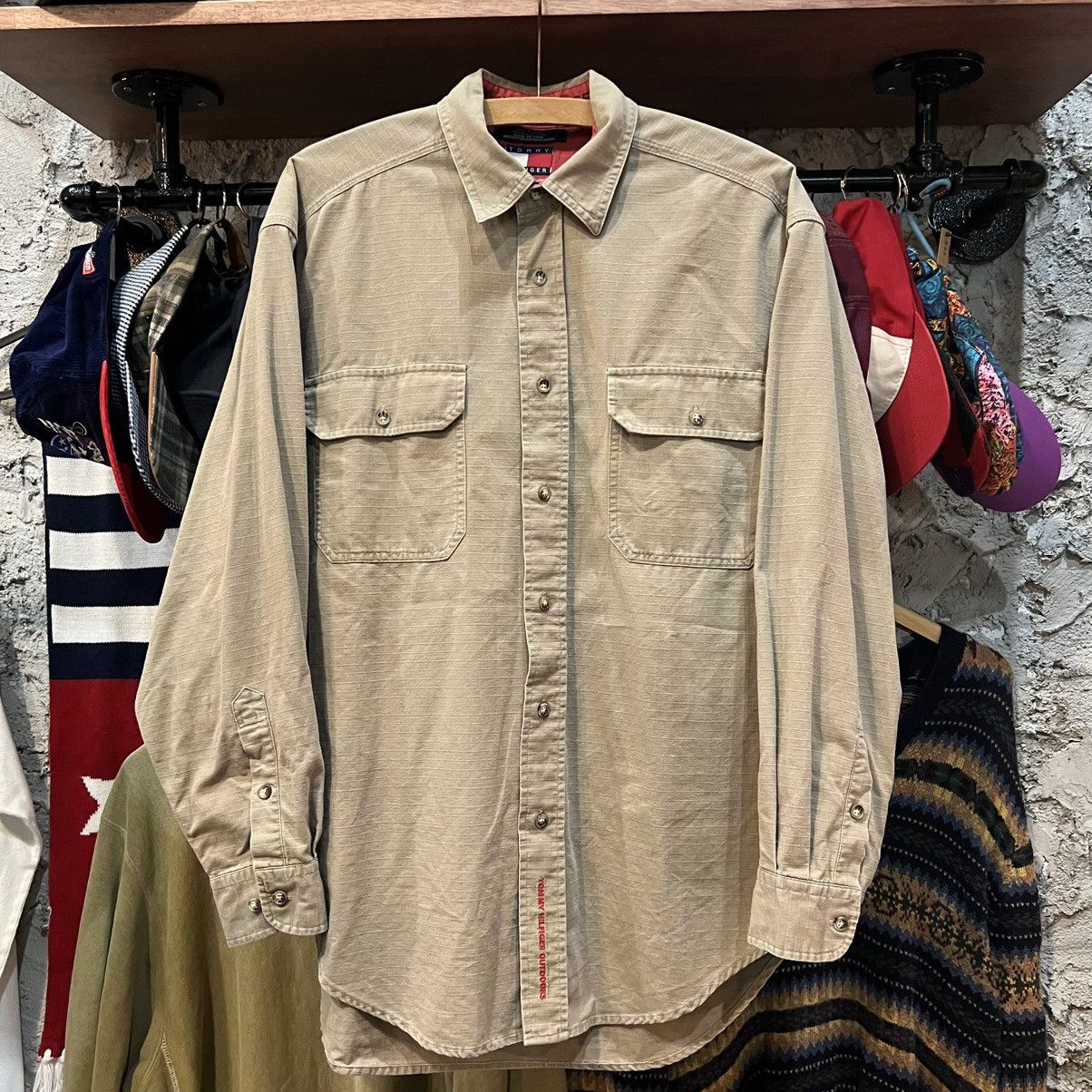Tommy Hilfiger × Vintage 90’s Tommy Hilfiger Expedition Series Hunting shirt Size US M / EU 48-50 / 2 - 1 Thumbnail