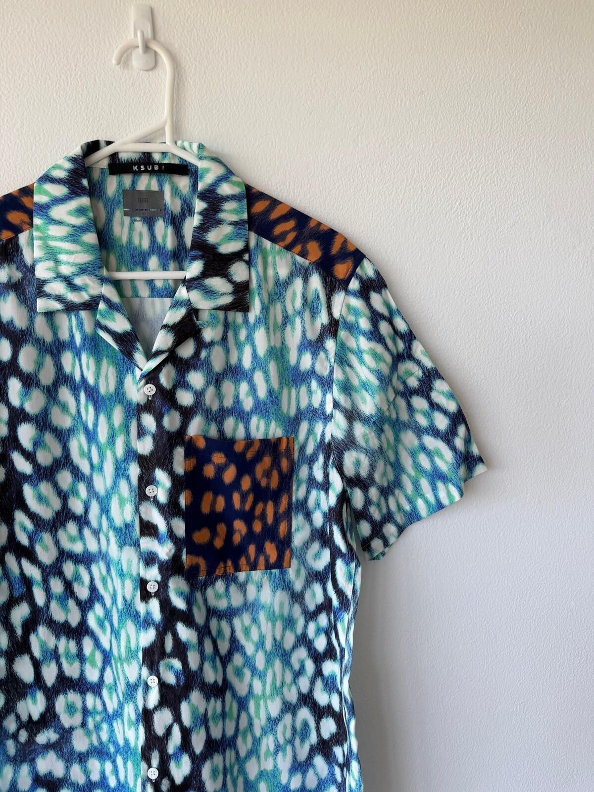 Ksubi new ksubi medium short sleeve resort shirt ultra leo blue m Size US M / EU 48-50 / 2 - 3 Thumbnail