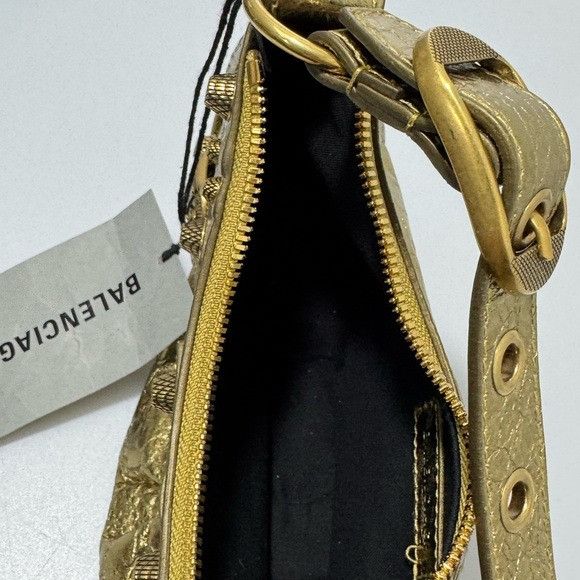 Balenciaga BALENCIAGA XS Le Cagole Metallic Gold Calfskin Shoulder Bag Size ONE SIZE - 7 Thumbnail