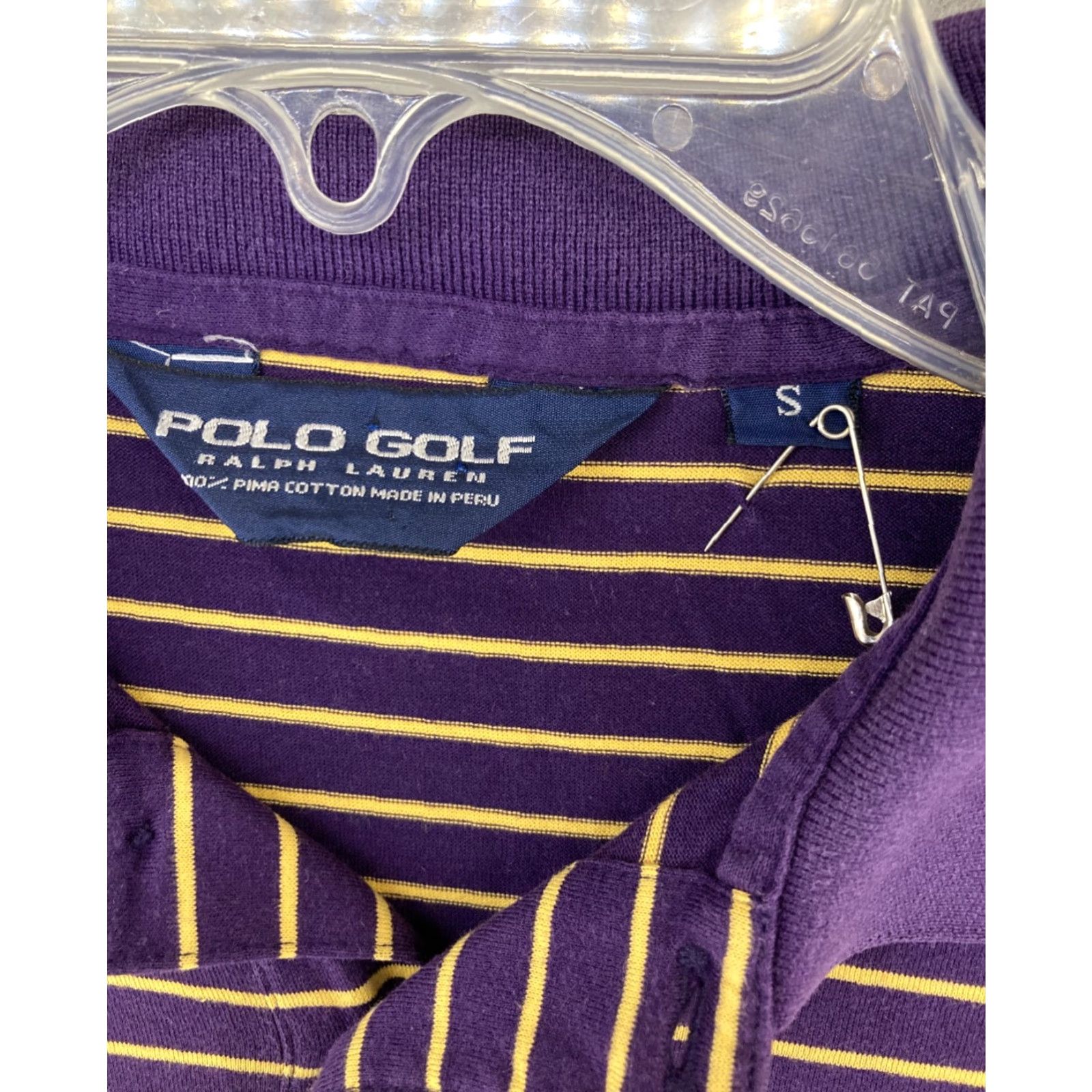 Ralph Lauren VINTAGE Ralph Lauren Polo Golf Shirt Mens Small Purple Striped Adult Small Purple Striped Polo Golf Mens S Small Purple Striped Size US S / EU 44-46 / 1 - 3 Thumbnail