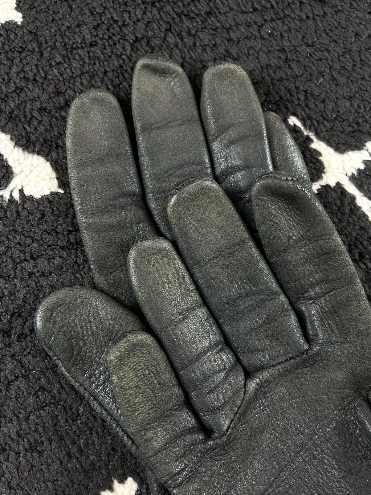 Chrome Hearts Chrome Hearts Silver Horseshoe Leather Gloves Black Size ONE SIZE - 10 Thumbnail