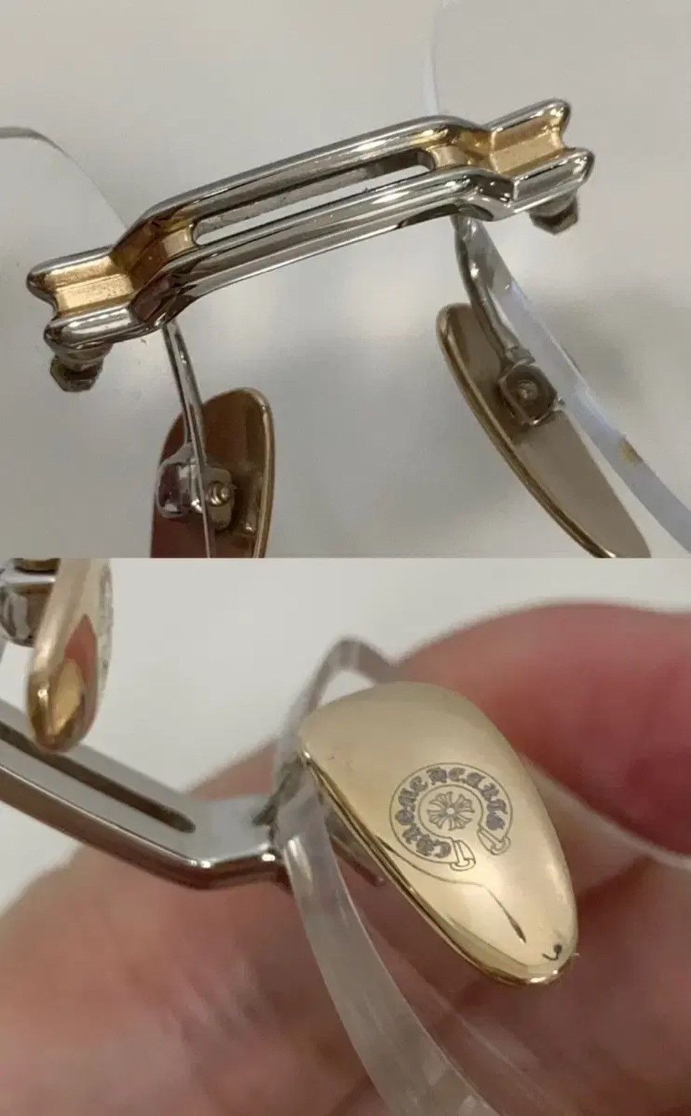 Chrome Hearts LORDIE SILVER&GOLD Frameless Glasses Size ONE SIZE - 8 Thumbnail