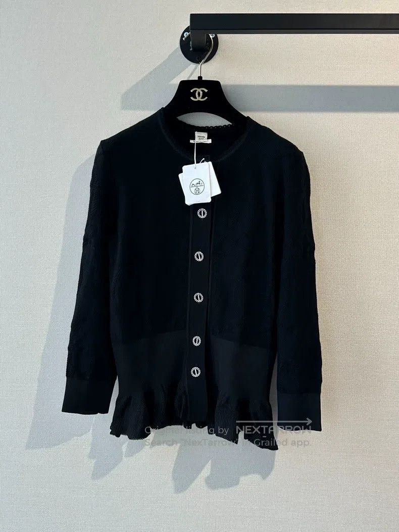 Hermes Hermes Women's Jacquard Long Sleeve Open Front Cardigan Size XS / US 0-2 / IT 36-38 - 1 Thumbnail