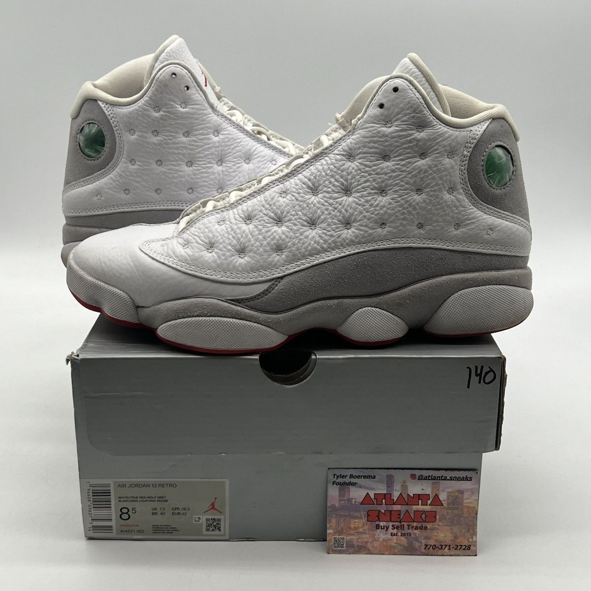 Jordan Brand Air Jordan 13 white wolf grey Size US 8.5 / EU 41-42 - 1 Thumbnail